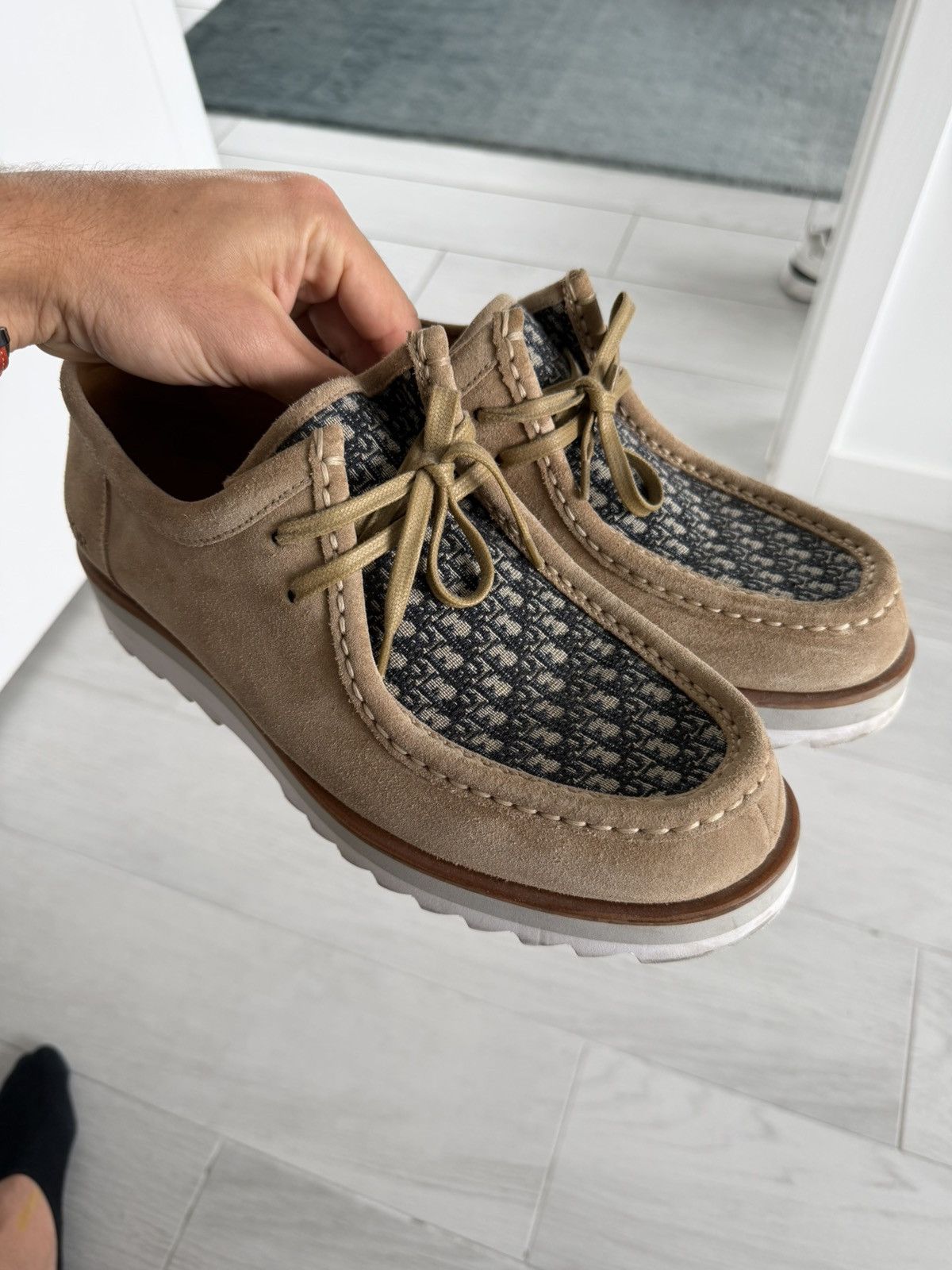 Dior Dior Oblique Suede Wallabee Derby Shoes Tan Rare Size US 11 / EU 44 - 6 Thumbnail