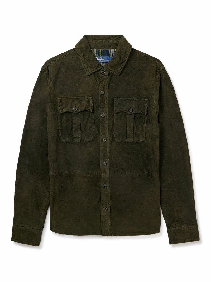Polo Ralph Lauren Ralph Lauren Suede Utility Jacket Green Goat Leather Field L Size US L / EU 52-54 / 3 - 1 Thumbnail