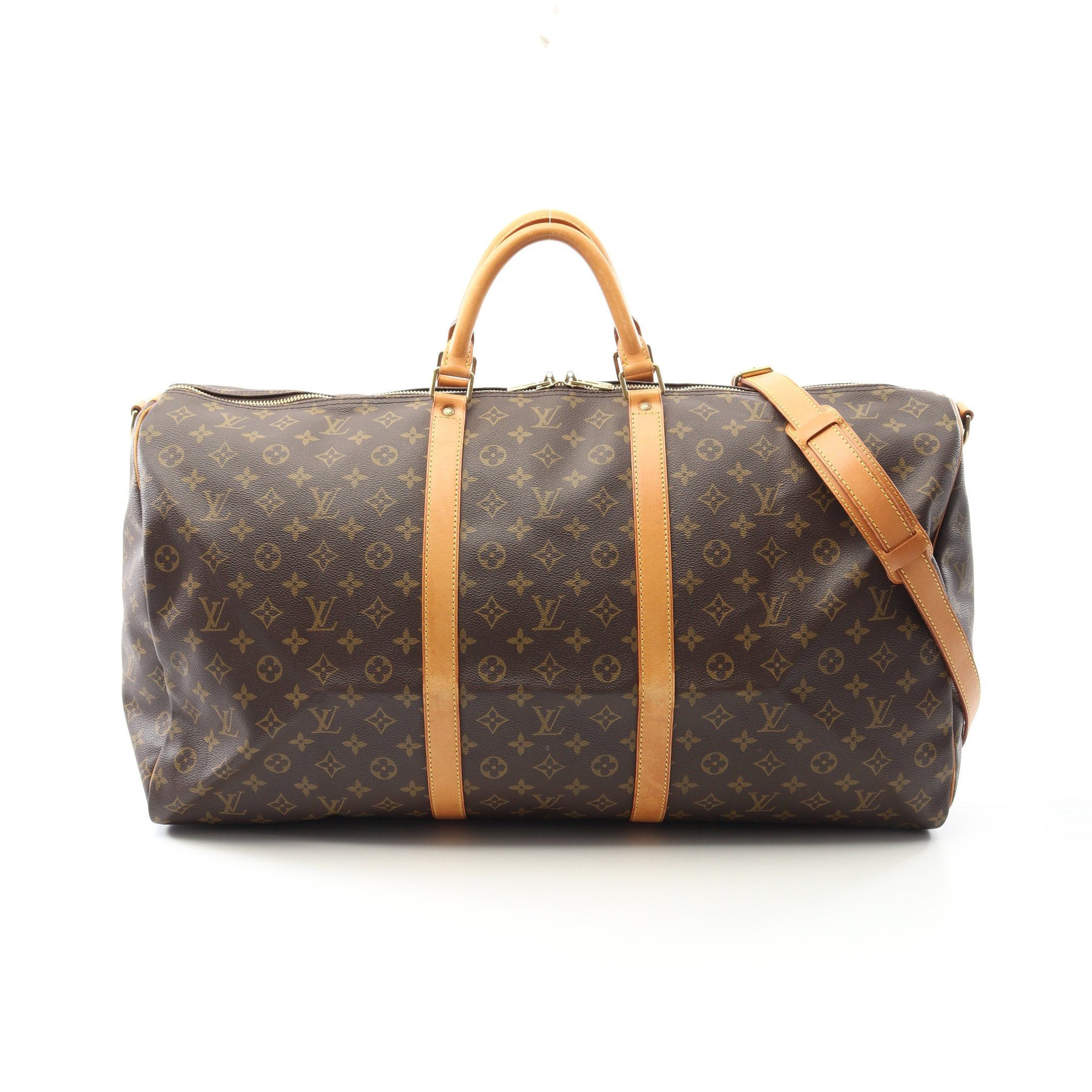 Louis Vuitton Louis Vuitton Keepall 60 Monogram Boston Bag Leather Brown Size ONE SIZE - 1 Thumbnail