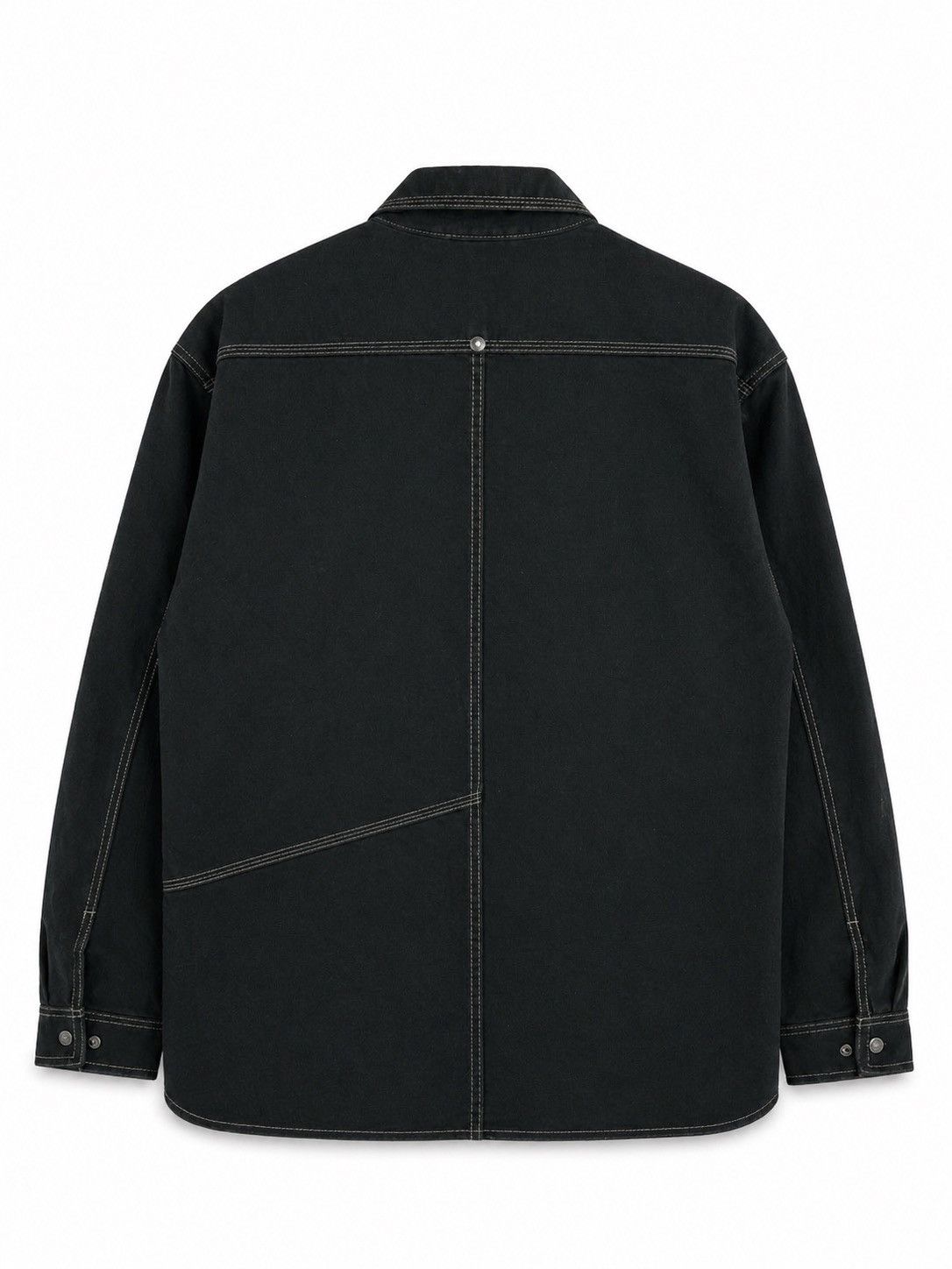 Japanese Brand Vintage DOGMAN Workwear Shirt Jacket Black Contrast Stitch Size US L / EU 52-54 / 3 - 2 Thumbnail