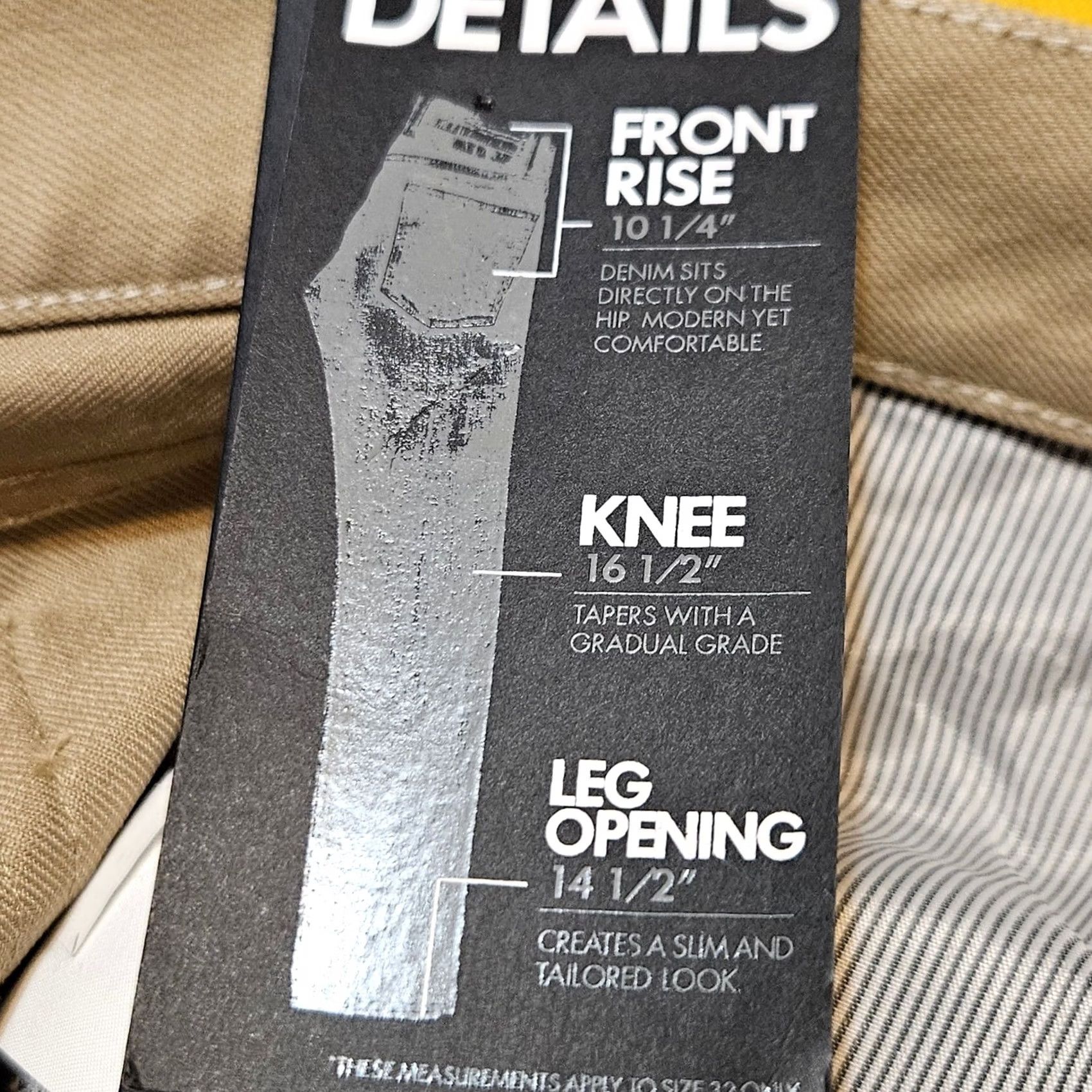 Hurley Hurley x Nike 84 Dri-FIT Pant Mens 44x32 Tan Slim Fit Twill Five Pocket Stretch Size US 44 / EU 60 - 7 Thumbnail