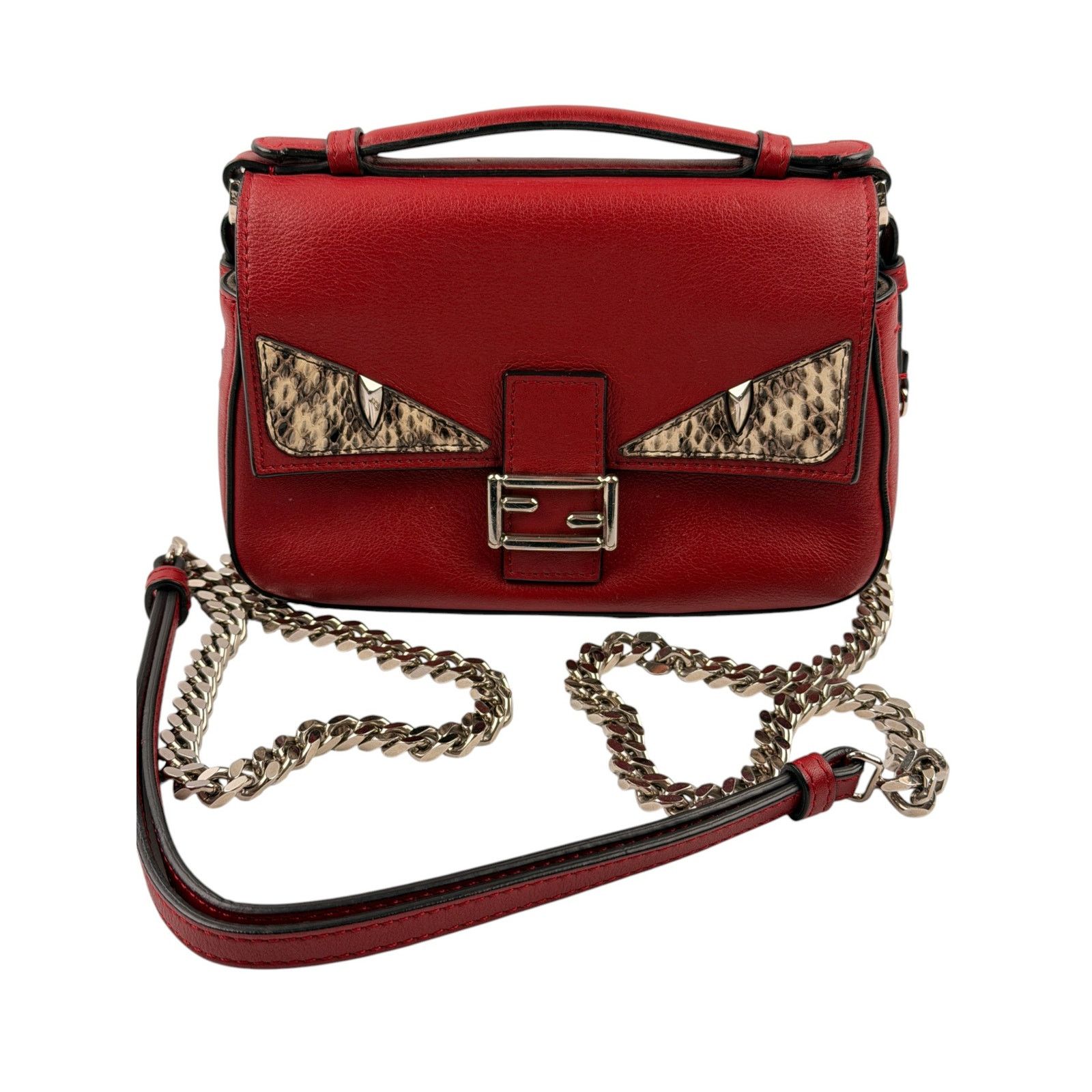 Fendi Fendi Micro Monster Baguette Bag red Size ONE SIZE - 1 Thumbnail
