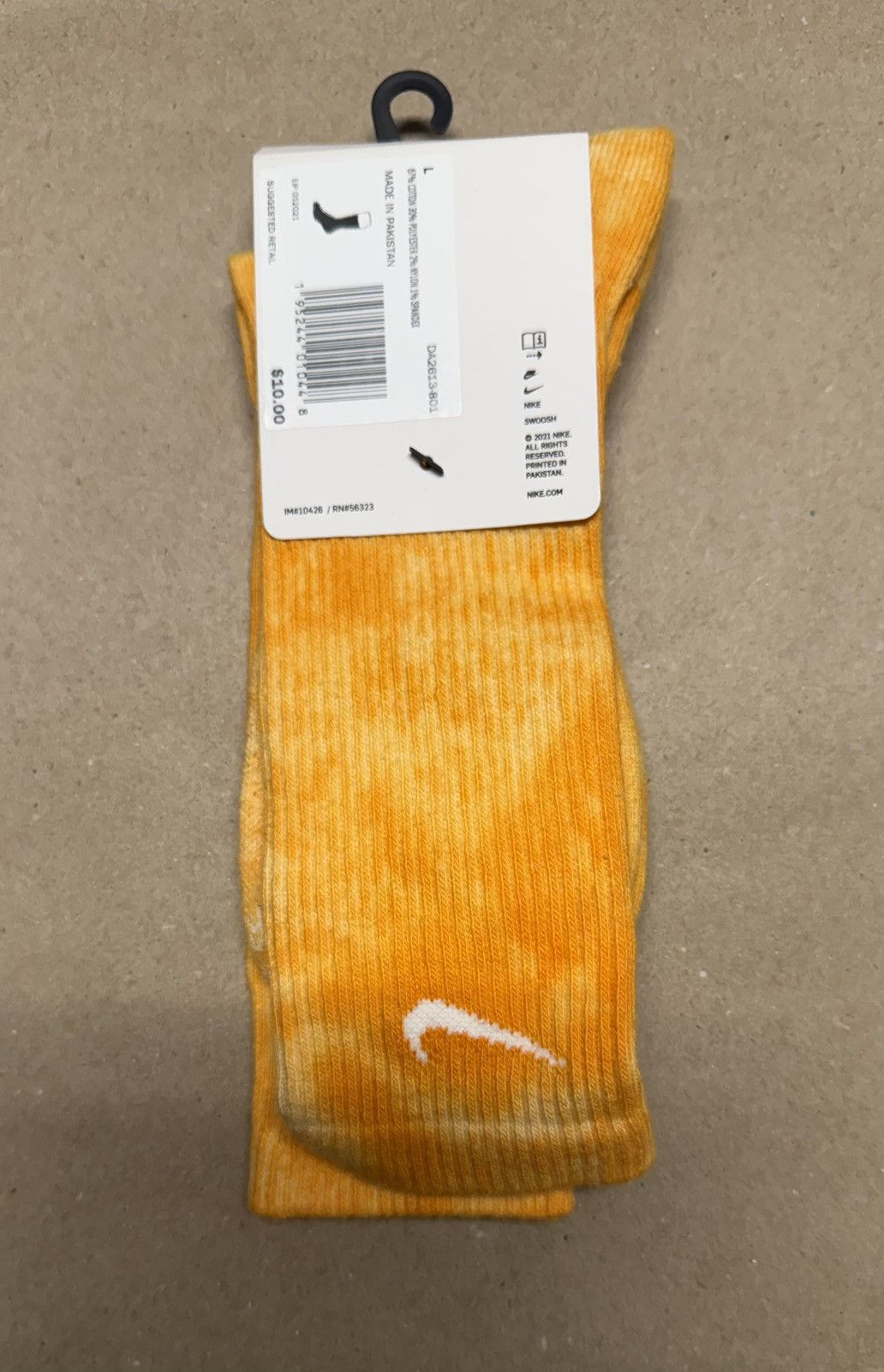 Nike Nike Orange Crew L Large Men’s 8-12 Socks NEW! Size ONE SIZE - 2 Thumbnail