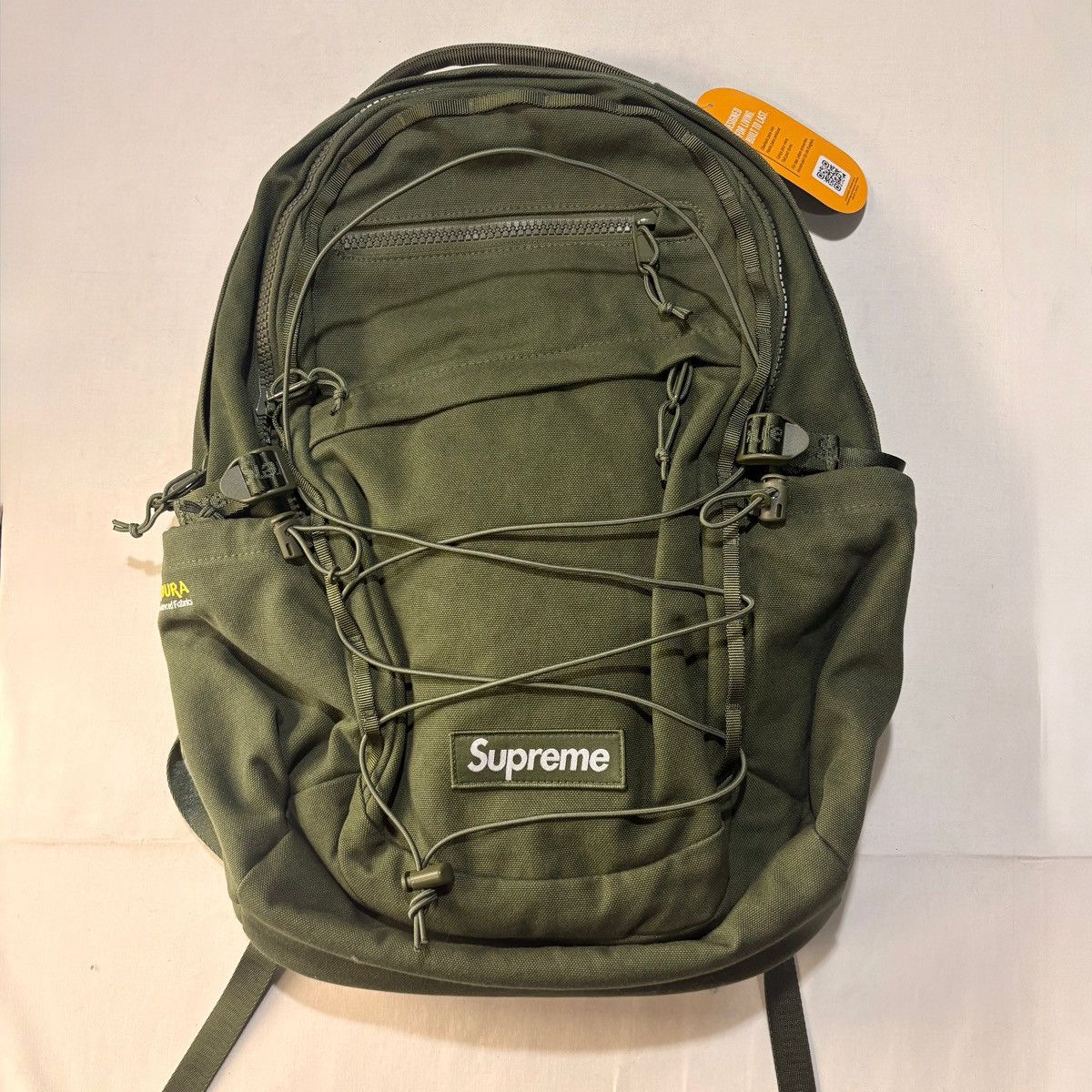Supreme 2011 Olive Zebra Camo Box Logo Duffle Bag | Grailed