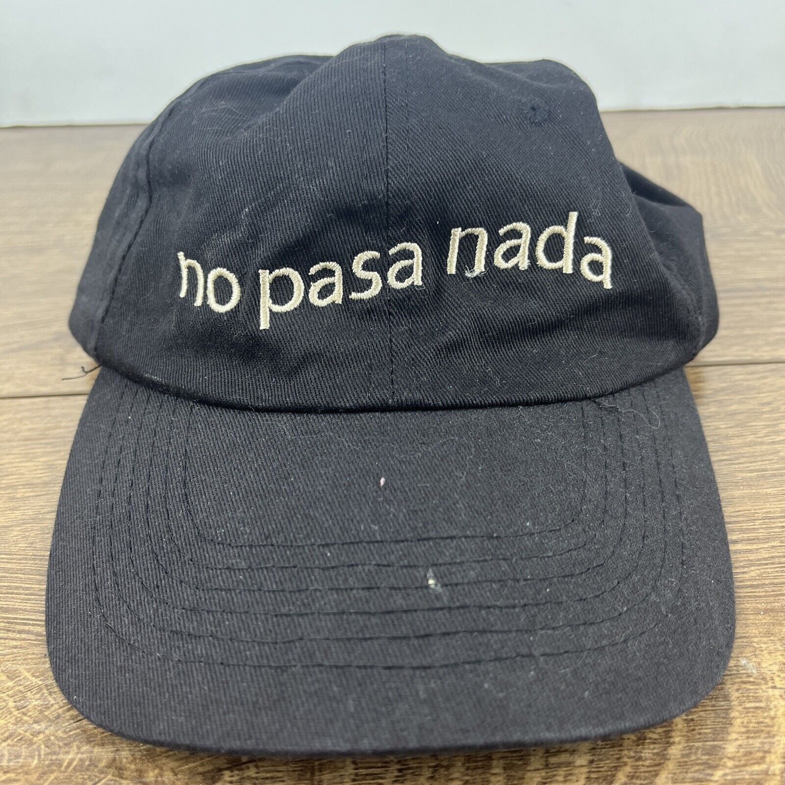 Other No Pasa Nada Hat Pasa Nada Black Hat Adjustable Adult Size B Size ONE SIZE - 5 Thumbnail