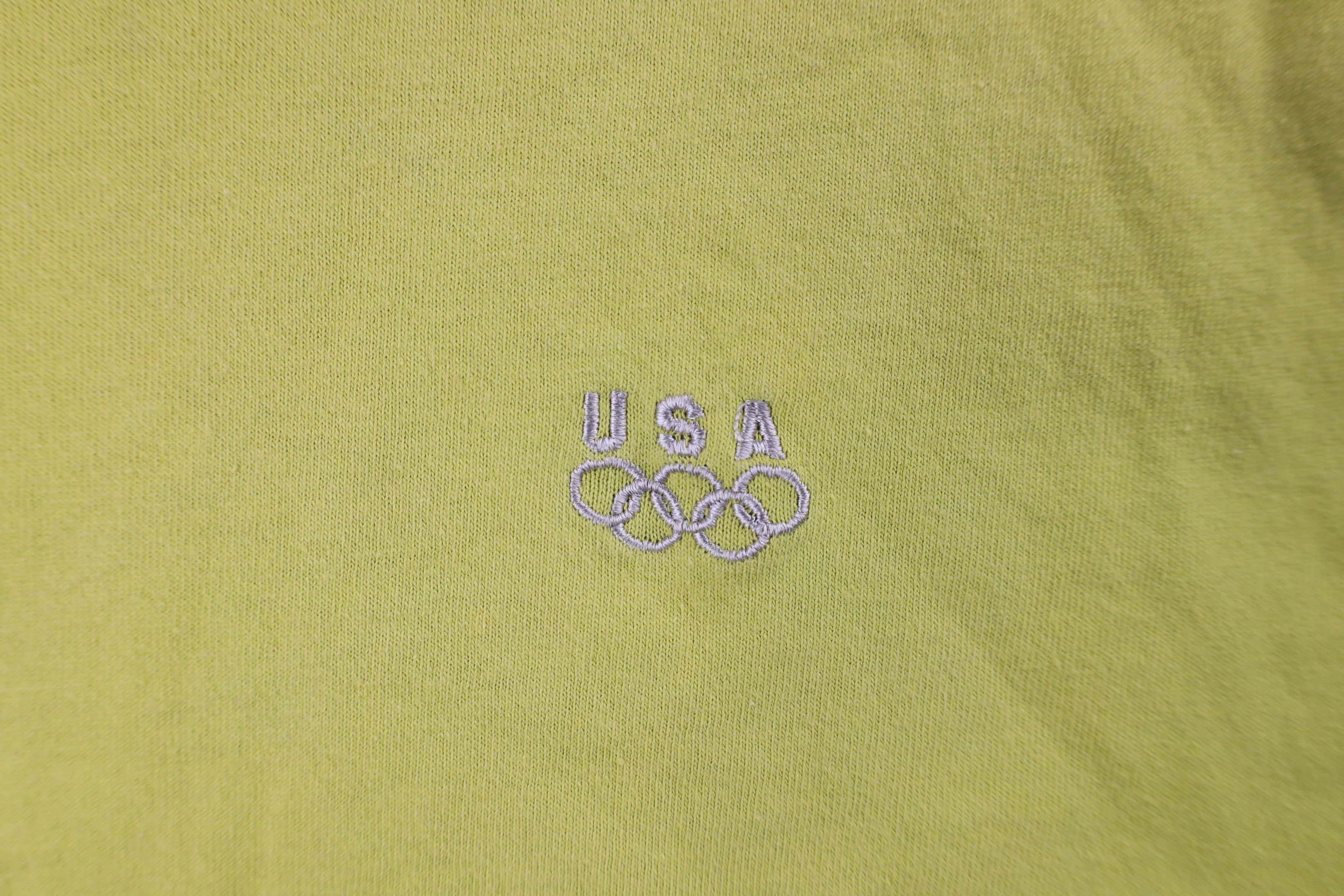 Vintage Vintage 90s USA Olympics Spell Out T-Shirt Lime Green USA Size US L / EU 52-54 / 3 - 4 Thumbnail