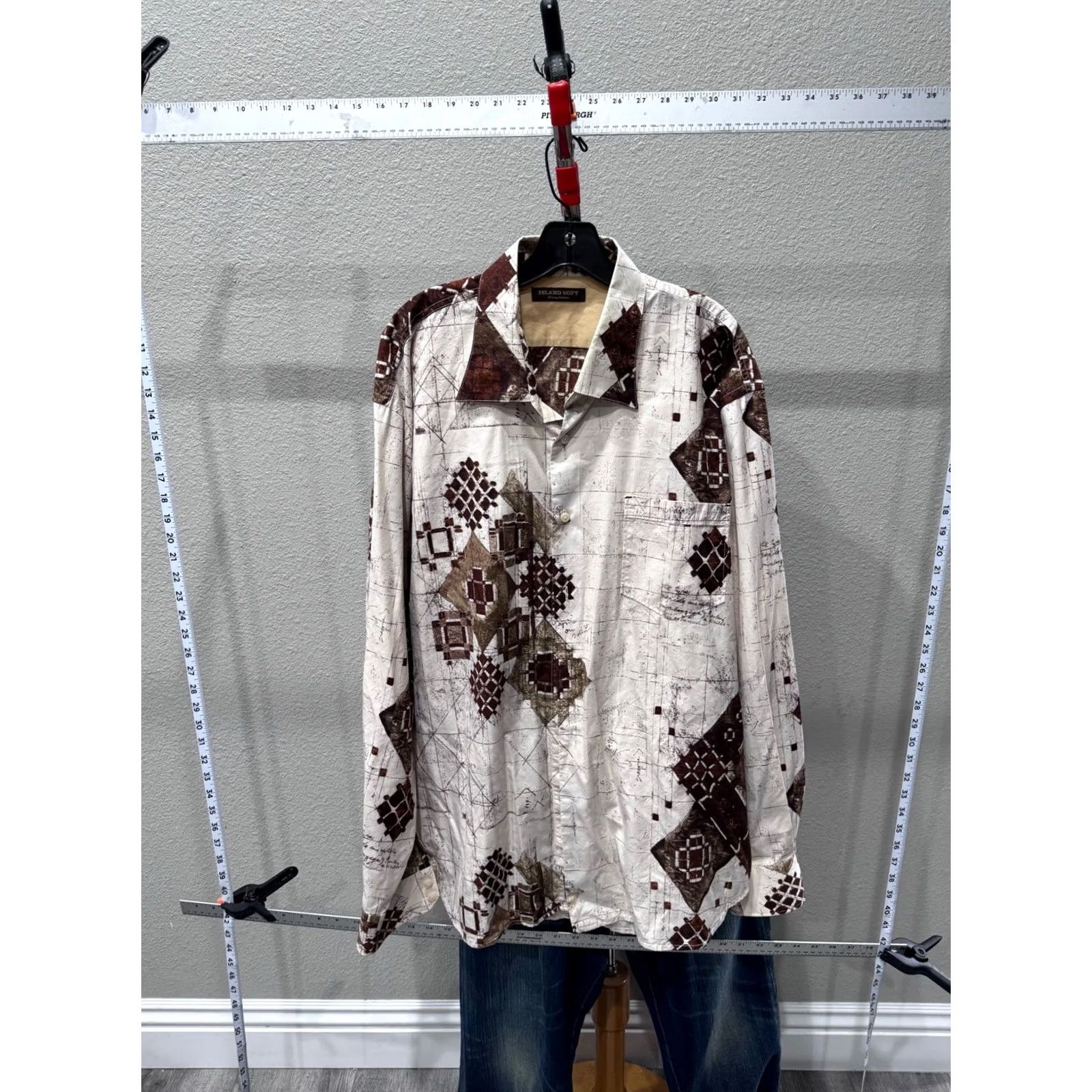 Tommy Bahama Tommy Bahama Shirt Men 2XL Long Sleeve Multicolor Retro Riding Silk Ctn 18 x 38/39 Size US XXL / EU 58 / 5 - 2 Thumbnail