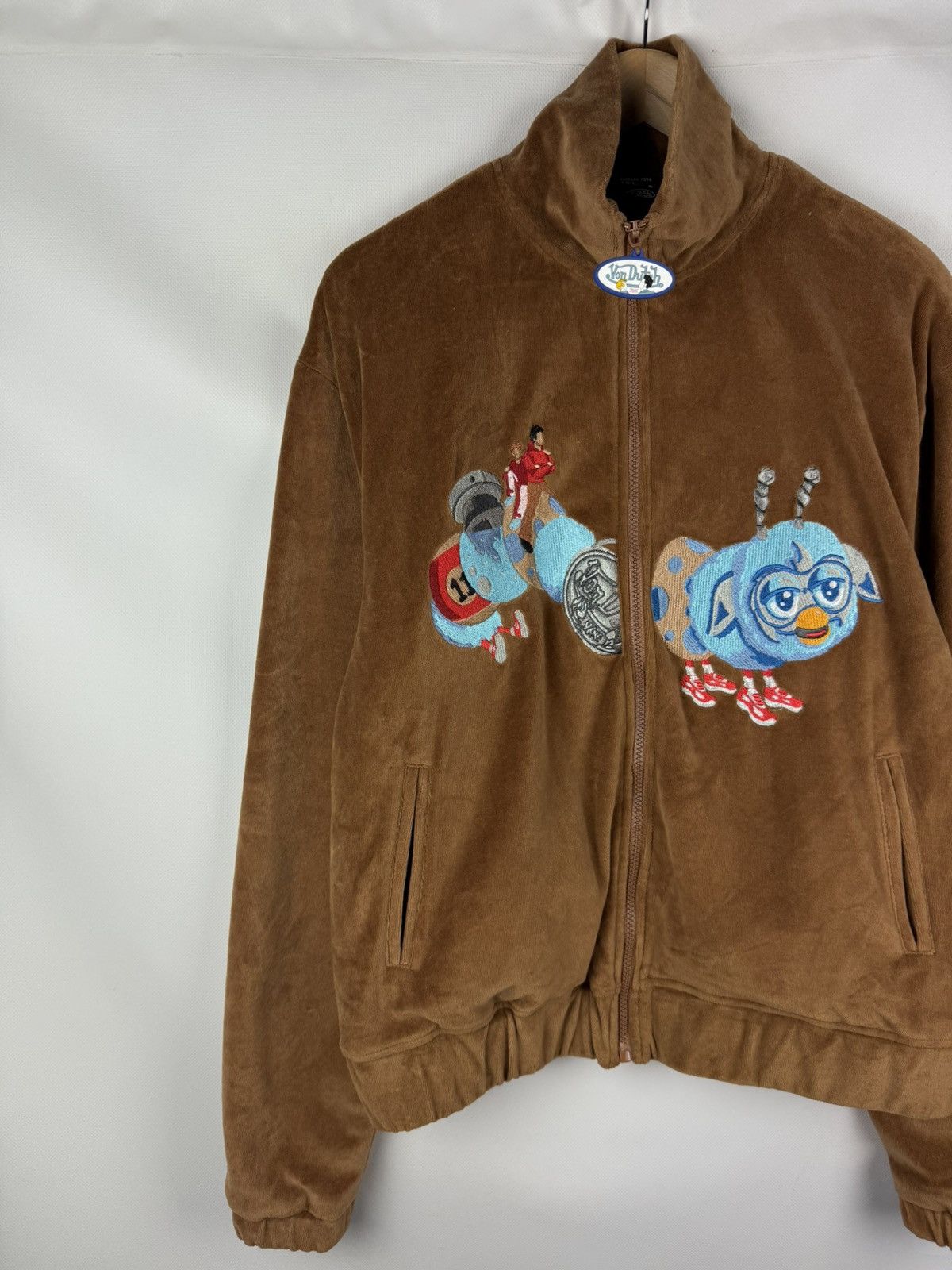 Von Dutch Von Dutch Men’s Velour Y2K Embroidered Track Top Jacket Size US S / EU 44-46 / 1 - 2 Thumbnail