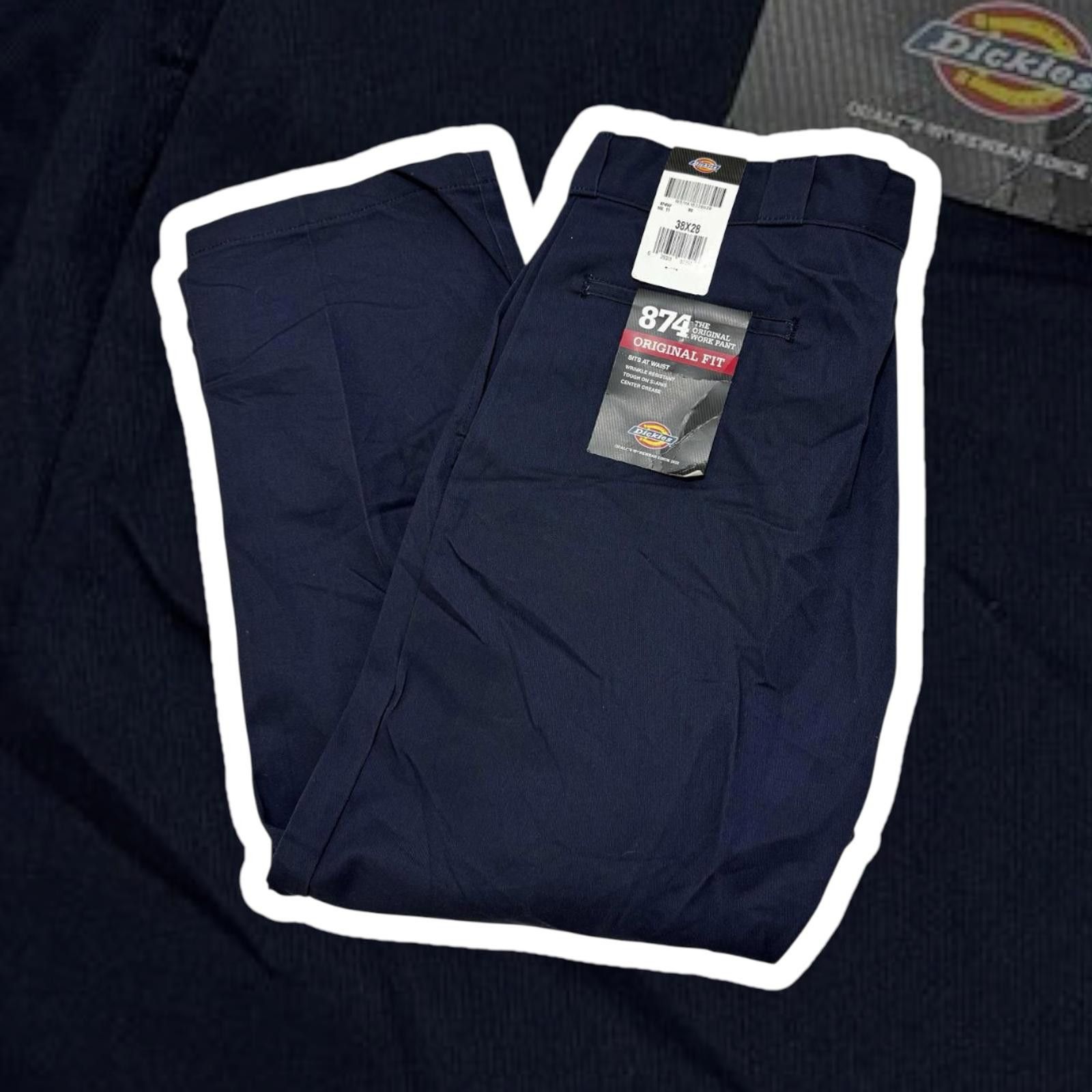 Dickies Dickies 874 Original Fit Work Pants Men's Navy Blue 36x28 Size US 36 / EU 52 - 1 Thumbnail