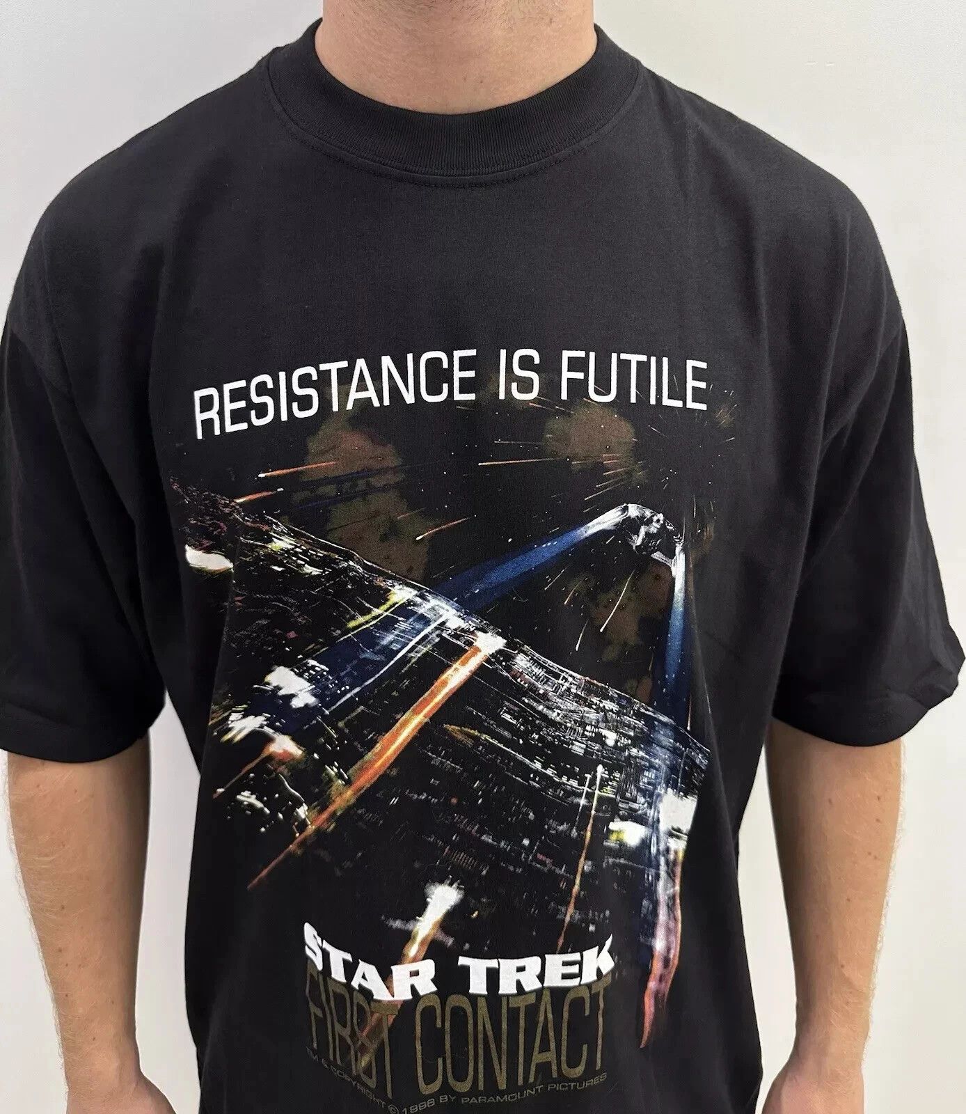 Vintage Vintage 1996 Star Trek First Contact t-shirt Tv Film Promo Size US XL / EU 56 / 4 - 2 Thumbnail