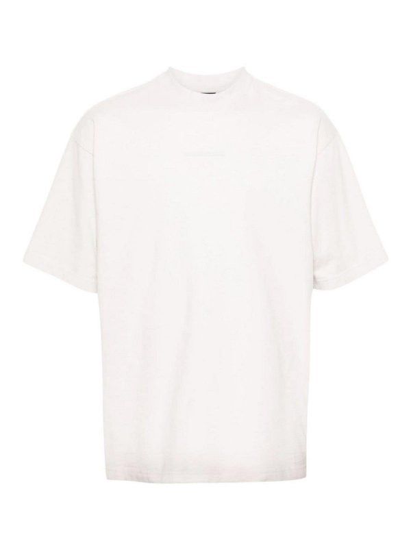 Balenciaga o1mt1gz0226 Medium Fit T-Shirt In Off White Size US L / EU 52-54 / 3 - 1 Thumbnail