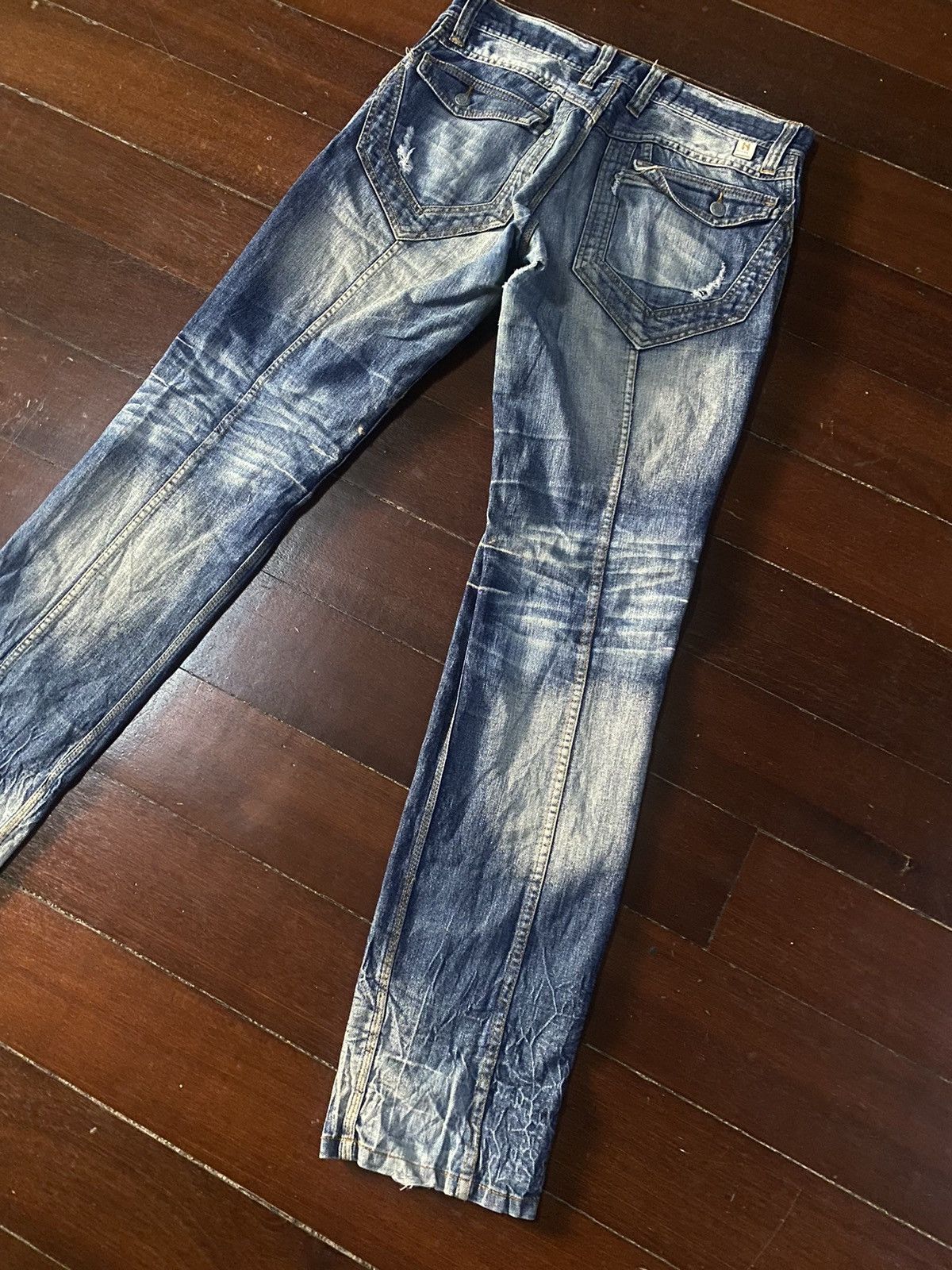 Designer × HIDEAWAYS × If Six Was Nine FIRE 🔥 HIDEAWAYS NICOLE nice faded studded pocket FLARE Size US 34 / EU 50 - 17 Thumbnail