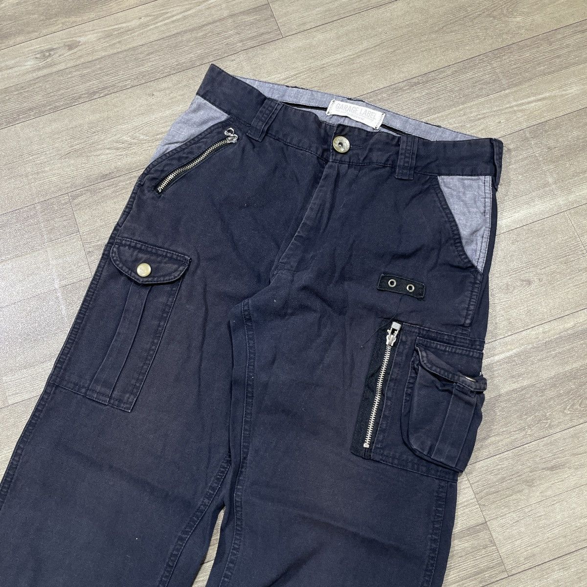 Japanese Brand × Vintage VINTAGE GARAGE LABEL BLACK WASHED CARGOPANTS Size US 30 / EU 46 - 2 Thumbnail