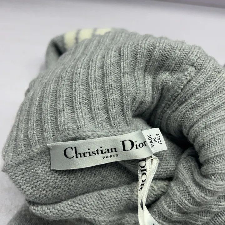 Dior Dior Gray High Neck Logo Knit Sweater 0079-2507 Size S / US 4 / IT 40 - 3 Thumbnail