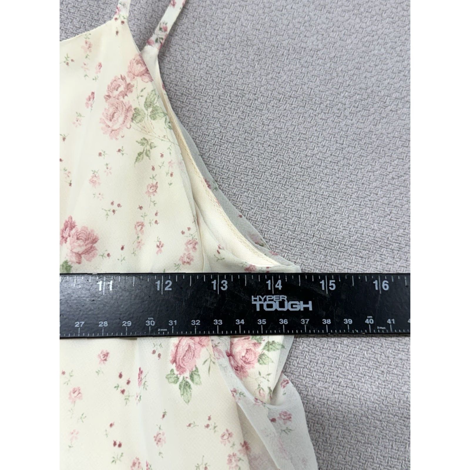 Vintage VINTAGE Lisette Maxi Dress Women 70s Bohemian Ruffle Tiered Floral Ivory Square Neck Sleeveless Zip 7 Size M / US 6-8 / IT 42-44 - 3 Thumbnail