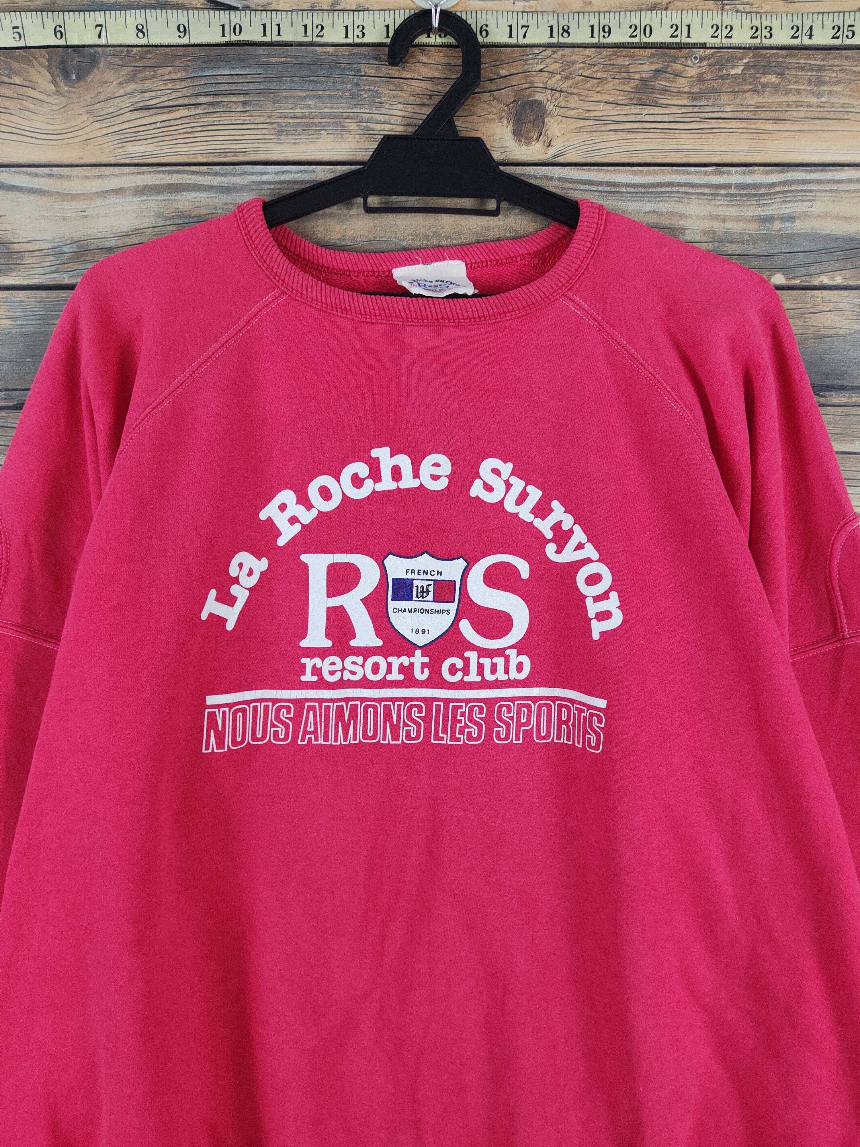 Japanese Brand La Roche Surgon vintage Red Sweatshirts #W1460 Size US XL / EU 56 / 4 - 2 Thumbnail