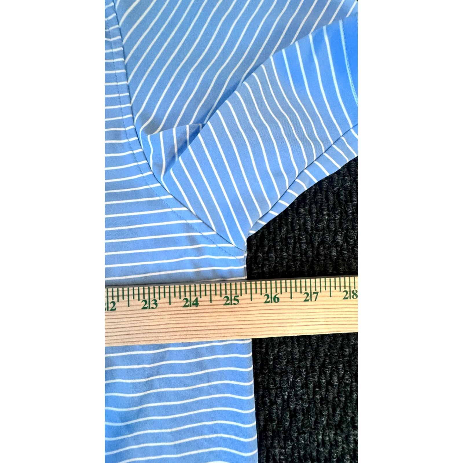 Vintage Jack Nicklaus Polo Short Sleeve XL Golf Shirt Blue White Striped Polo Shirt Mens Size US XL / EU 56 / 4 - 3 Thumbnail