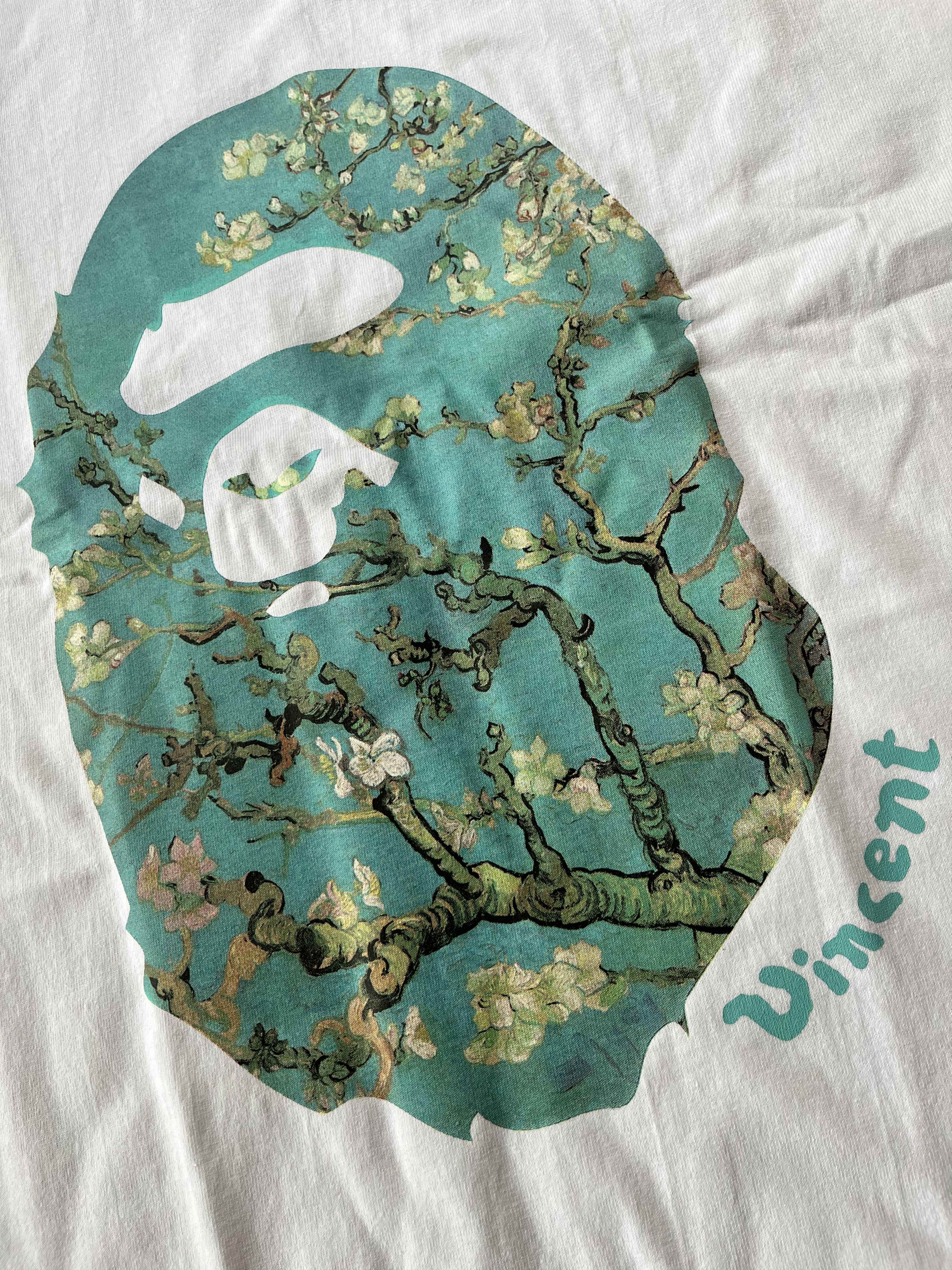 Bape BAPE VAN GOGH MUSEUM APE HEAD CANVAS ART TEE WHITE Size US XL / EU 56 / 4 - 14 Thumbnail