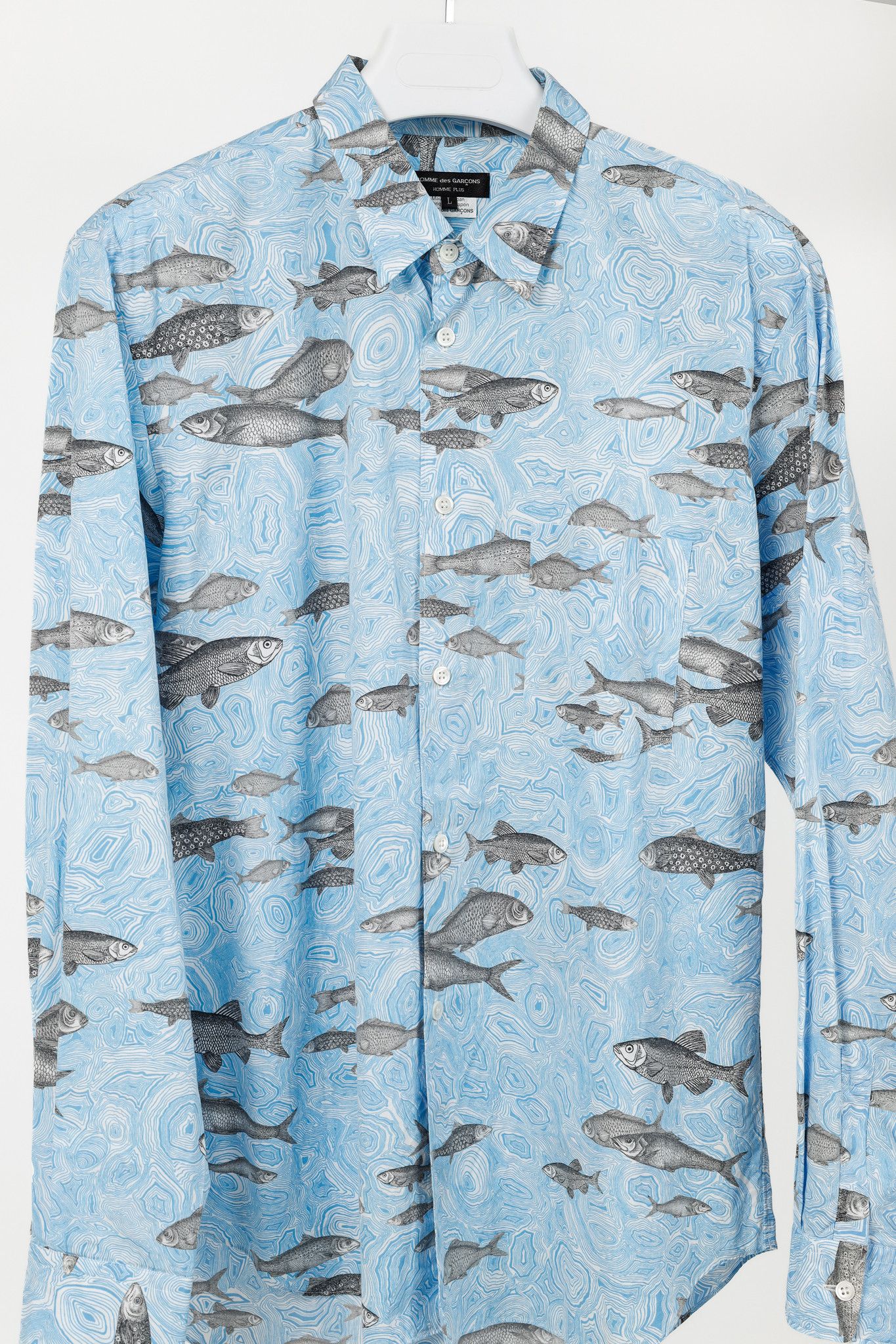 Comme des Garcons Homme Plus Comme des Garcons Homme Plus SS/17 Fish-Print Cotton Shirt Size US L / EU 52-54 / 3 - 3 Thumbnail