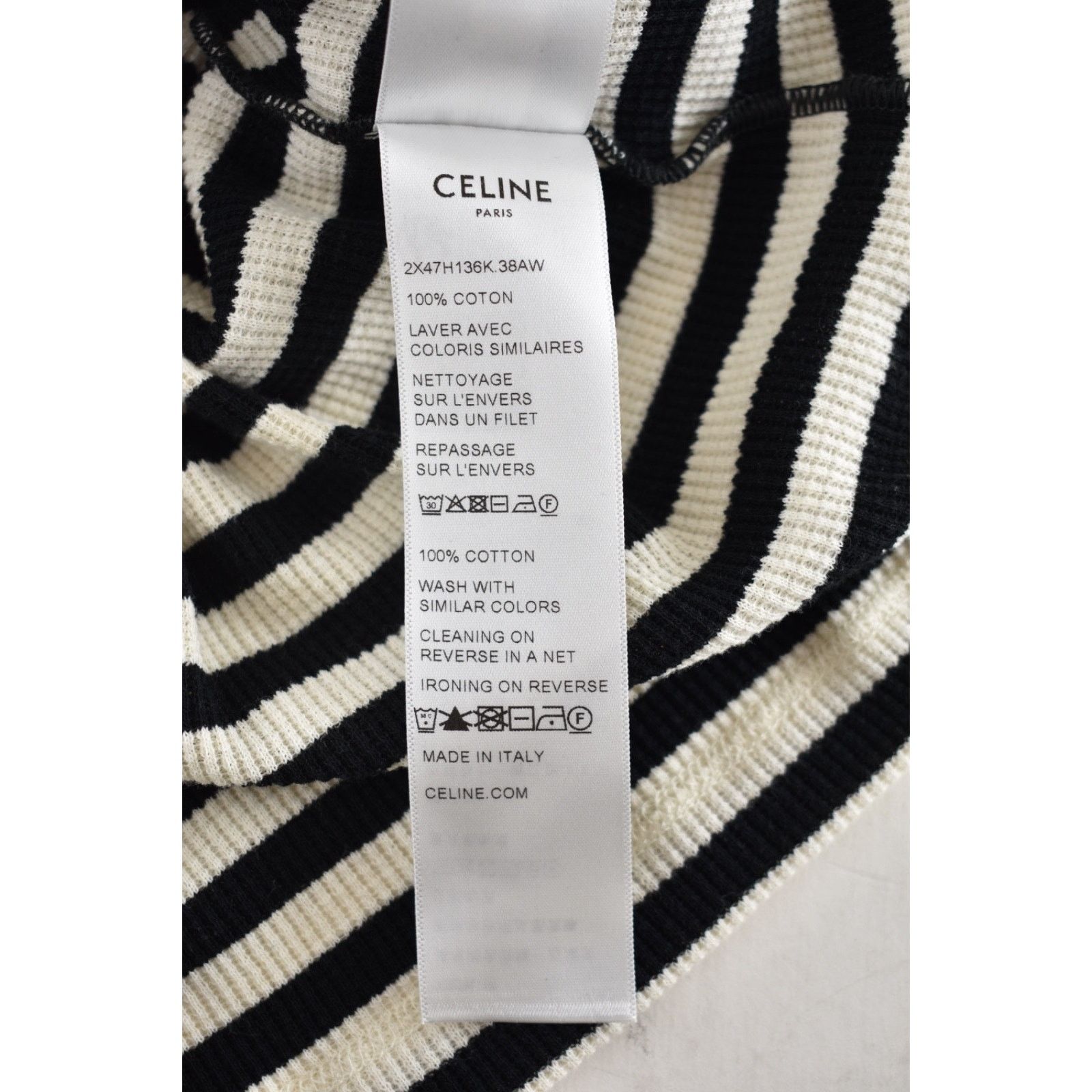 Celine Celine Mariniere Striped Cotton Jersey Tank Top Shirt XL Size XL / US 12-14 / IT 48-50 - 16 Thumbnail