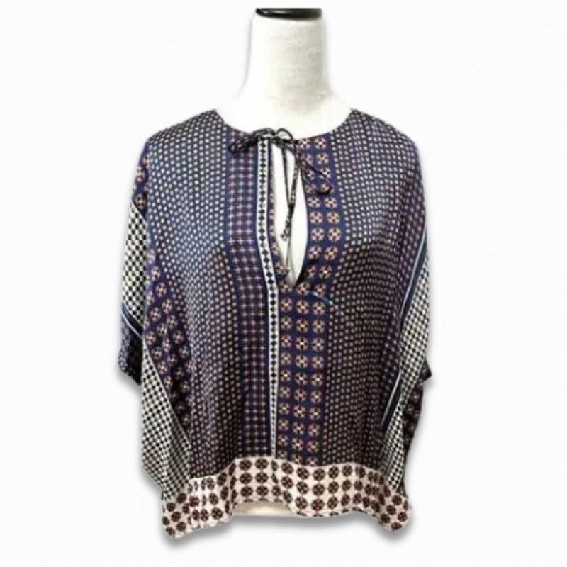 Other Central Park West Boho Blouse Scoop Neck High-Low Blue XS Size XS / US 0-2 / IT 36-38 - 1 Thumbnail