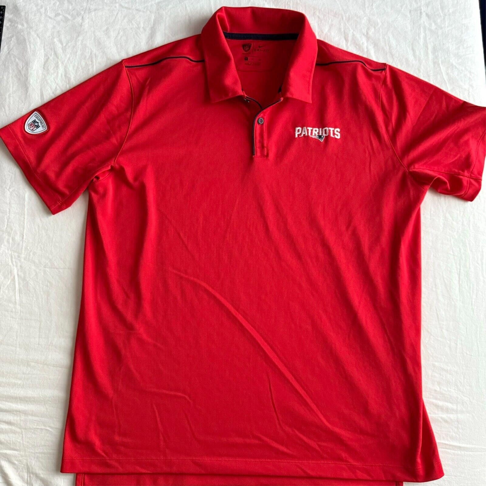 Nike Nike Patriots Dri-Fit On-Field Polo Top Mens L NFL Football Size ONE SIZE - 1 Thumbnail