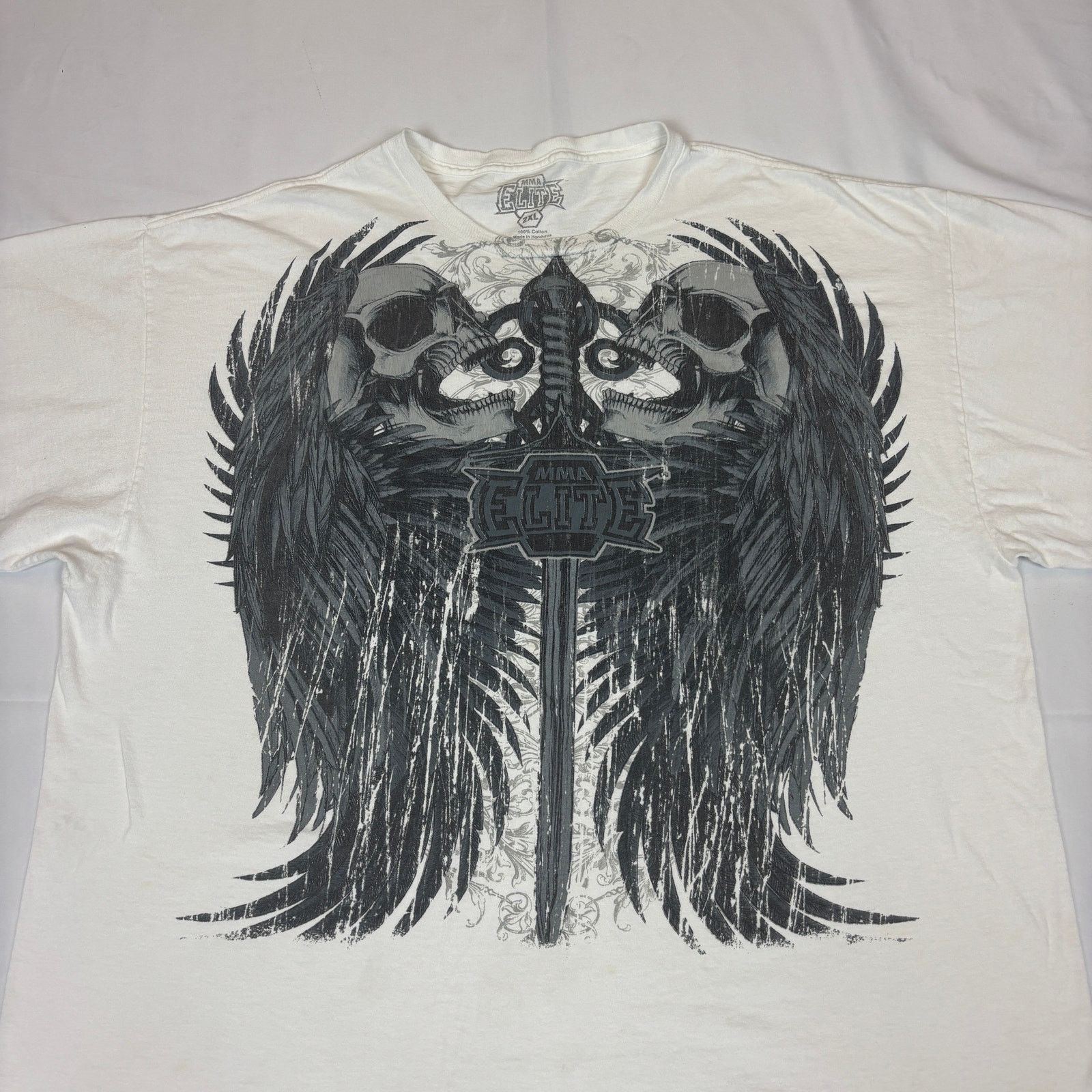 Other MMA Elite Winged Skull Sword T Shirt Men's 2XL Y2K Grunge Size US XXL / EU 58 / 5 - 2 Thumbnail