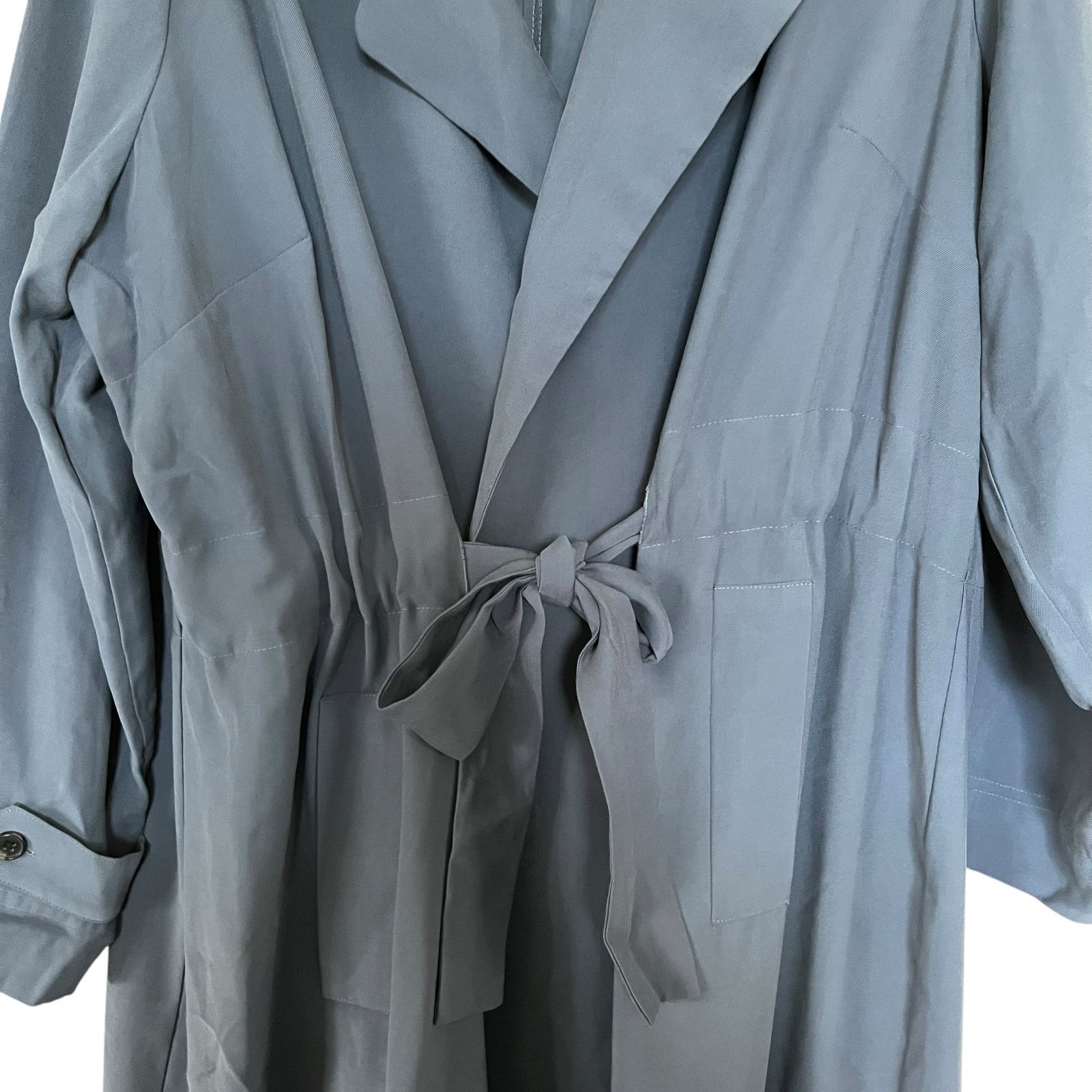 Other 1. State Retro Blue Long Sleeve Tie Waist Collared Dress Size XXL / US 16-18 / IT 52-54 - 3 Thumbnail