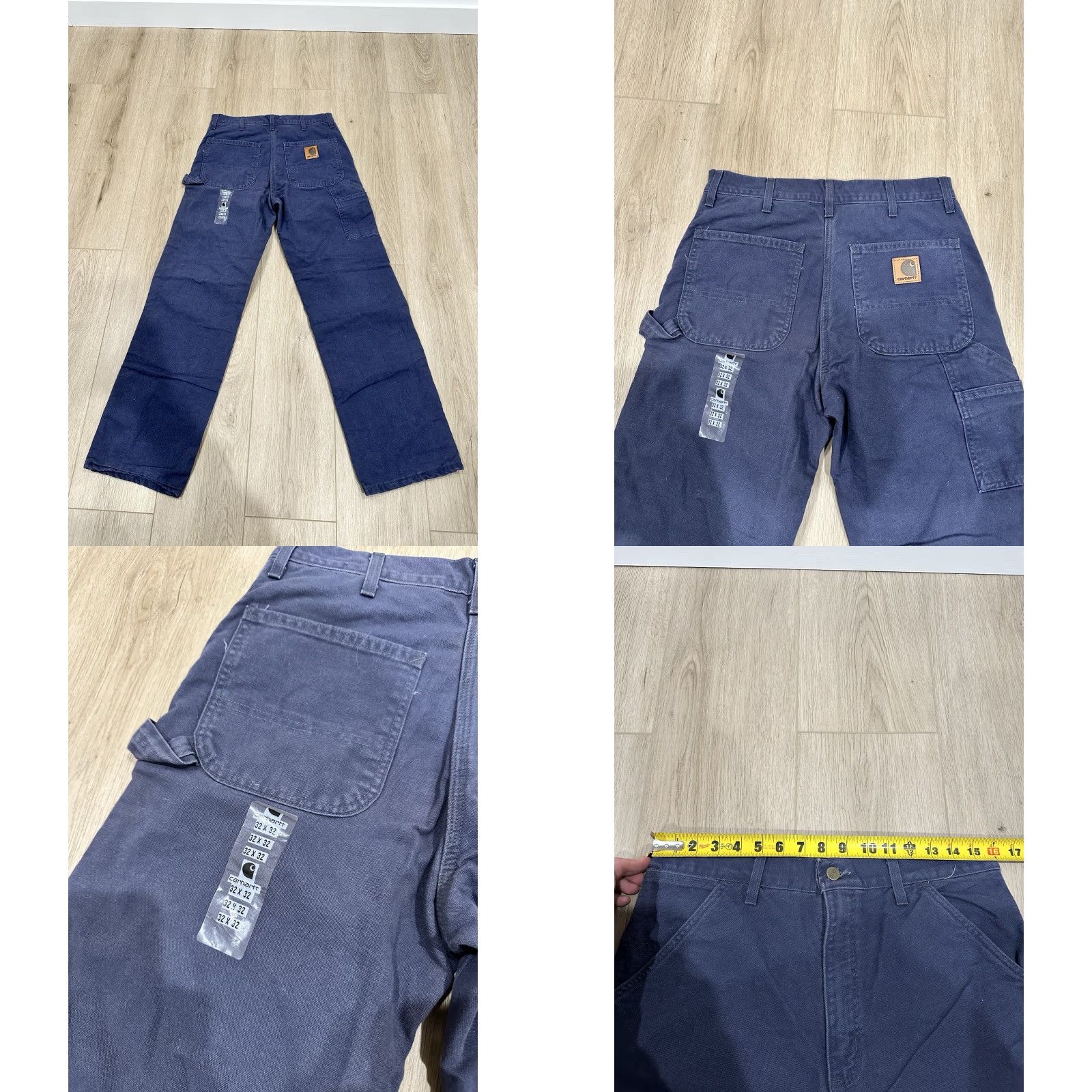 Carhartt Carhartt Washed Duck Dungaree Flannel Lined Work Pants B111 PTL Blue Mens 32x31 Size US 32 / EU 48 - 8 Thumbnail