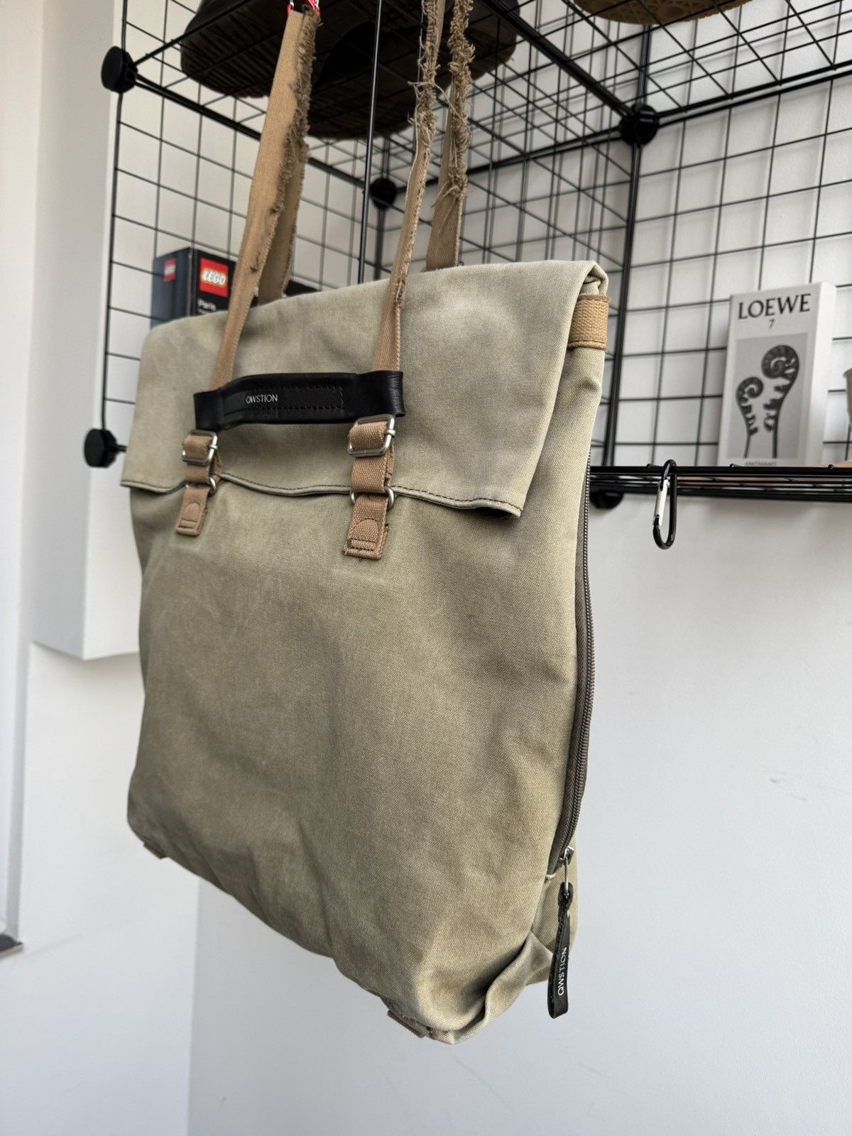 Japanese Brand × QWSTION × Seditionaries Qwstion Distressed Backpack Denim/Leather Size ONE SIZE - 3 Thumbnail