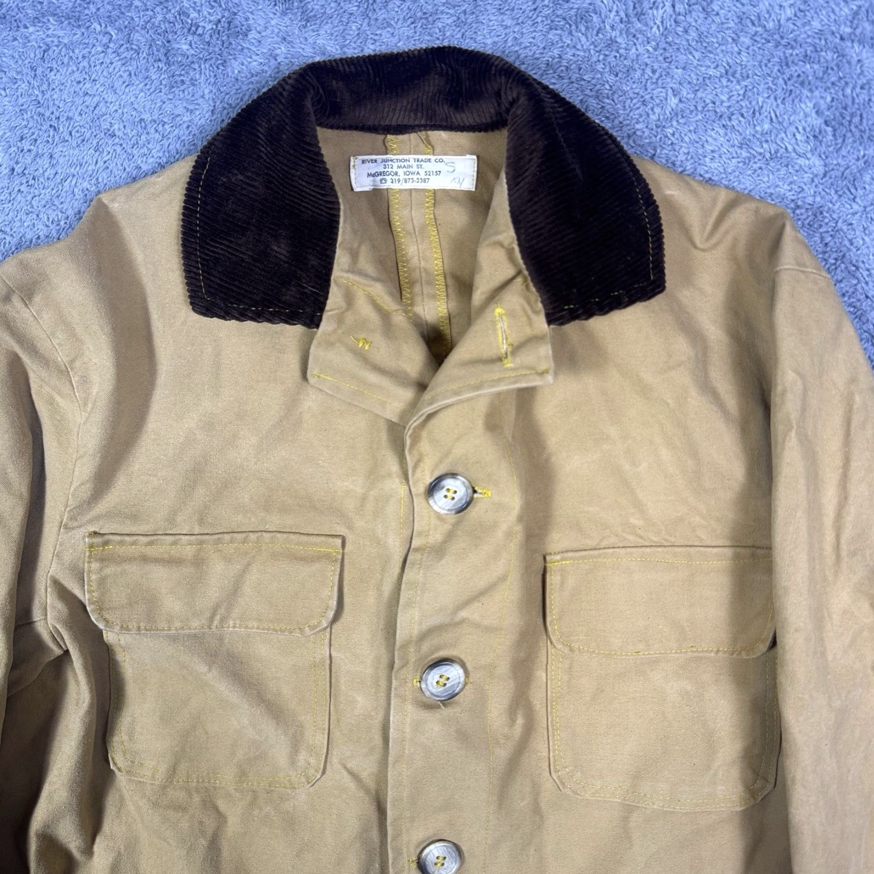 Vintage River Junction Trade Co. Jacket Mens S/M Chore Coat Field Barn Canvas Corduroy Coat Size US S / EU 44-46 / 1 - 3 Thumbnail