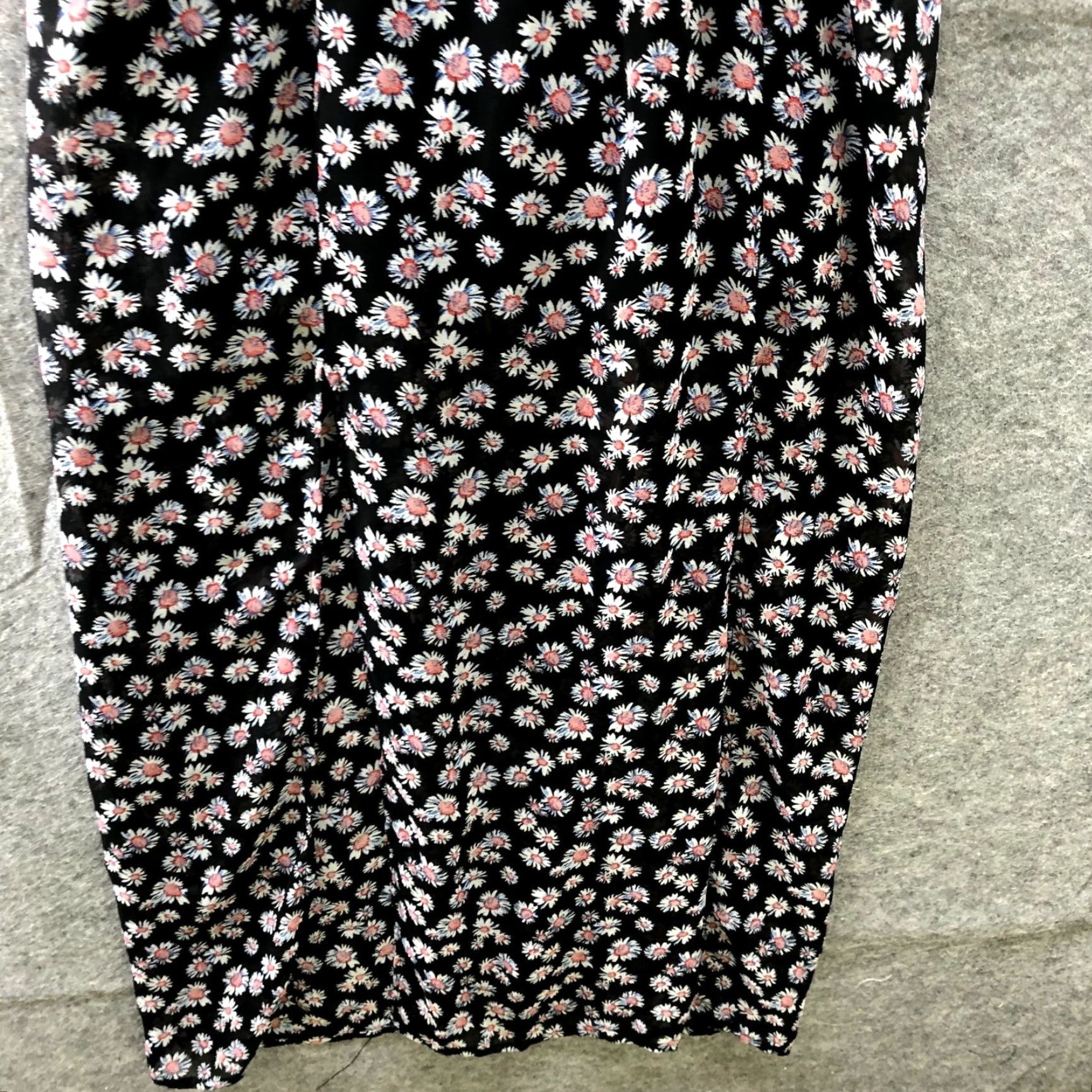 Vintage Heart Soul Maxi Dress M Black Floral Halter Chiffon Sleeveless Front Slits Beach Bohemian Women Women’s M Size M / US 6-8 / IT 42-44 - 4 Thumbnail