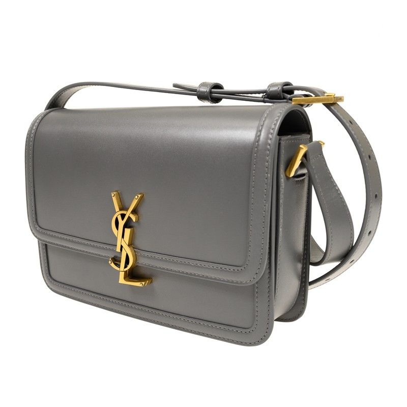 Saint Laurent Paris o1b1hav110924 Size: OS / Medium Satchel Leather Bag in Grey Size ONE SIZE - 3 Thumbnail
