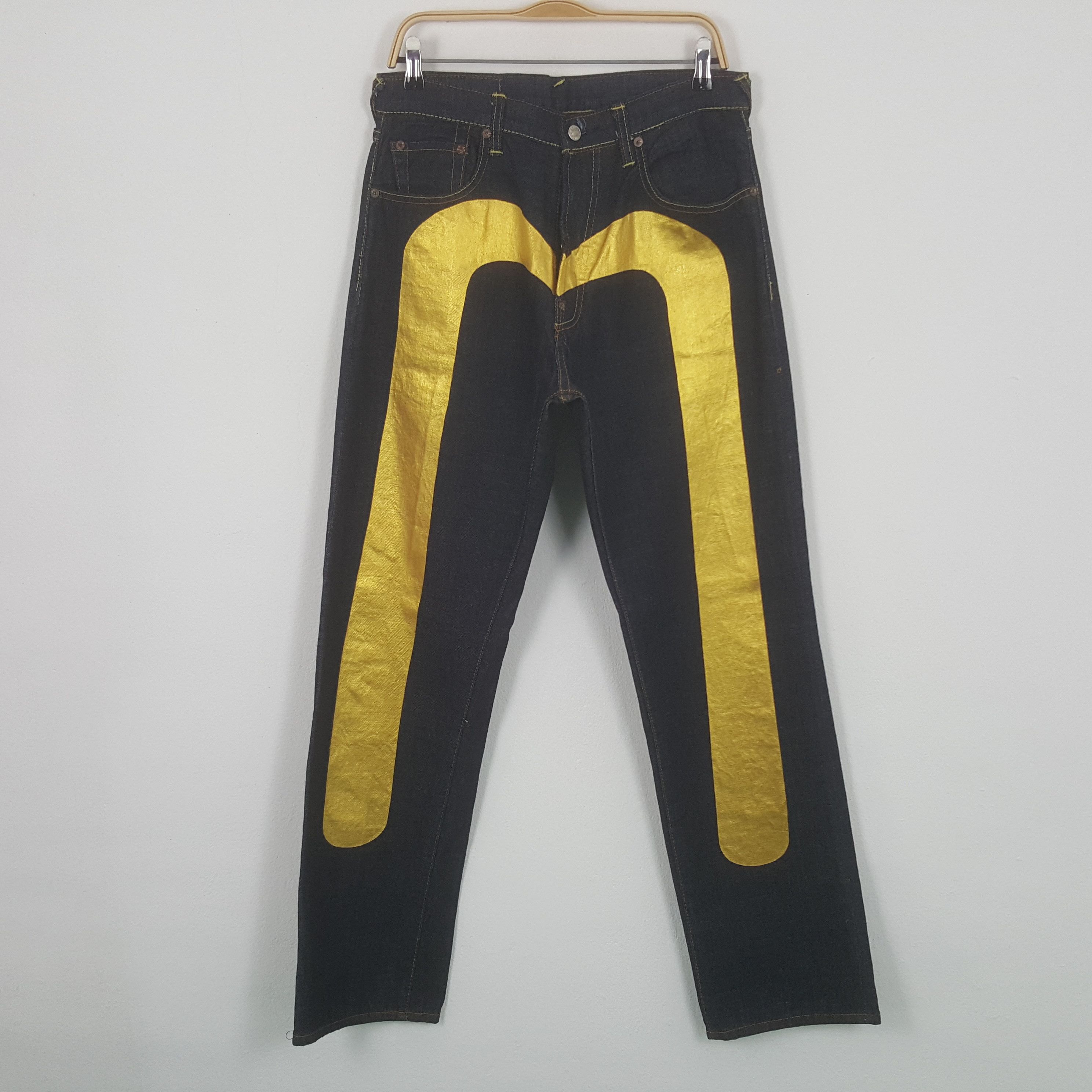 Evisu × Vintage Vintage Evisu Japan Custom Daicock Art Denim Jeans Size US 31 - 1 Thumbnail
