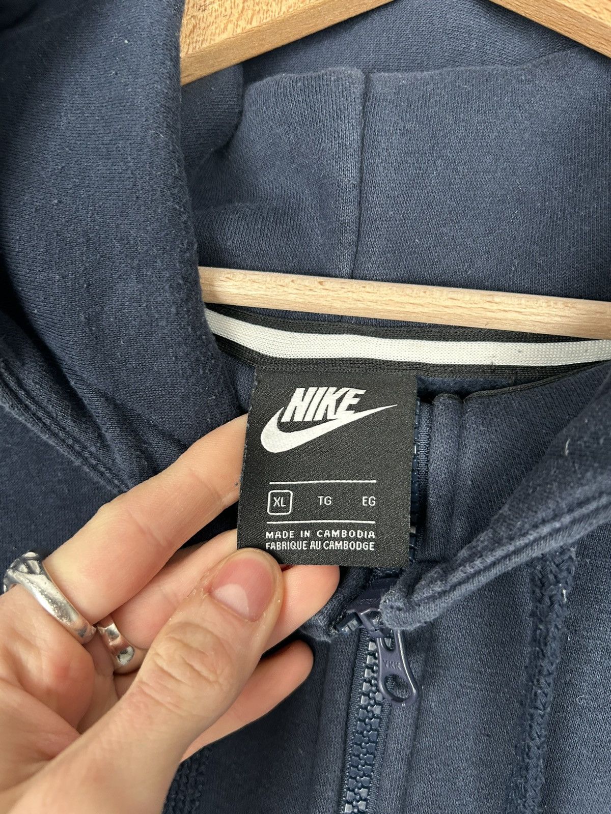 Nike Nike Air Streetwear Hoodie Navy Skate Drill Baggy Boxy Fit Size US XL / EU 56 / 4 - 5 Thumbnail