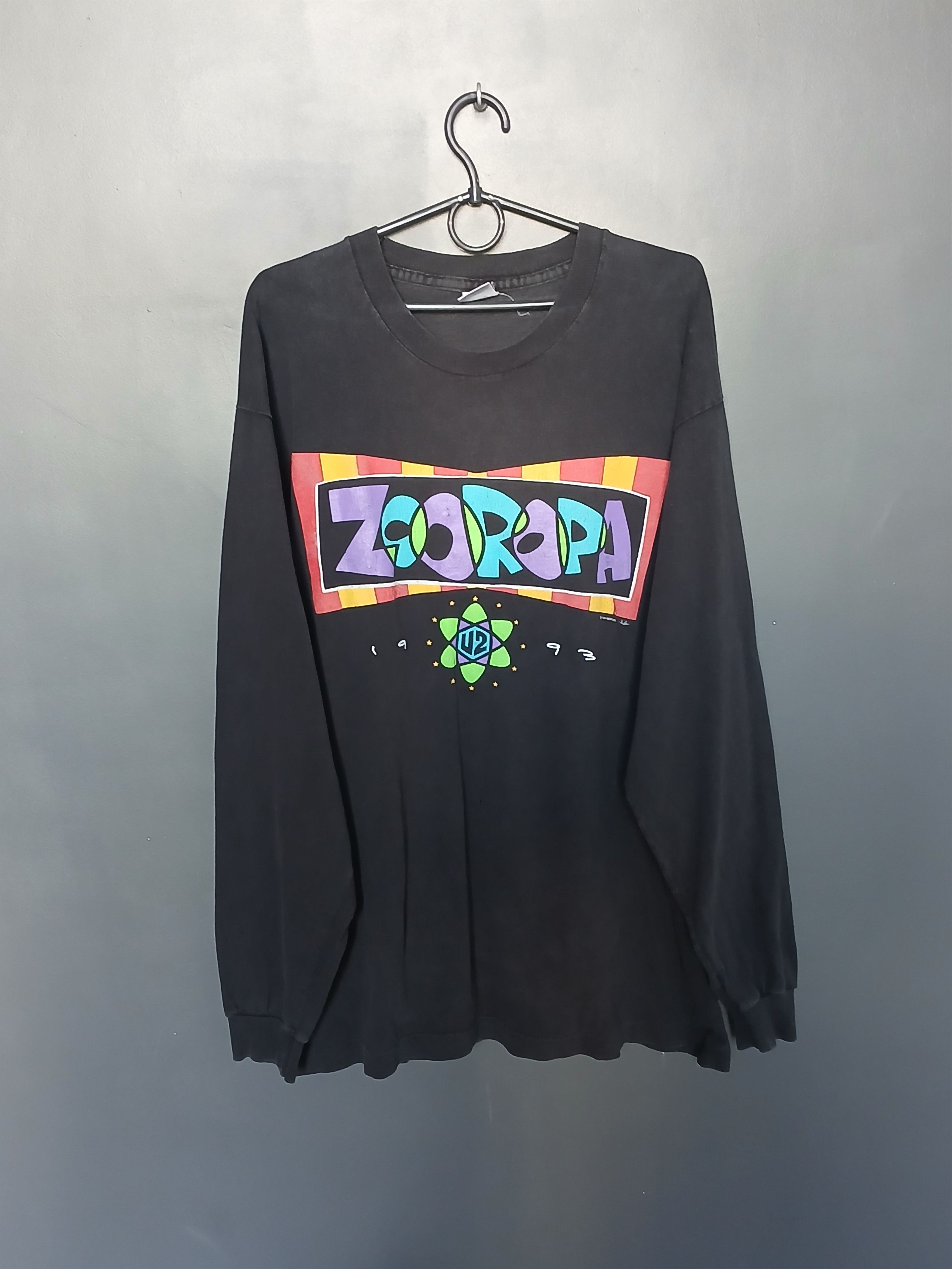 Band Tees Vintage 1993 U2 Zooropa Long Sleeve T-Shirt Size US XL / EU 56 / 4 - 1 Thumbnail