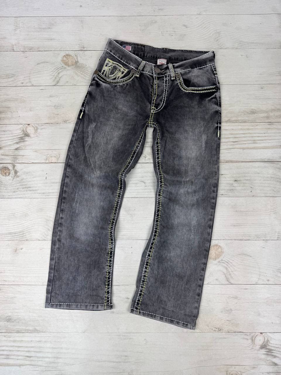 True Religion Vintage True Religion Denim Jeans Straight 90s Y2K Size US 33 - 2 Thumbnail