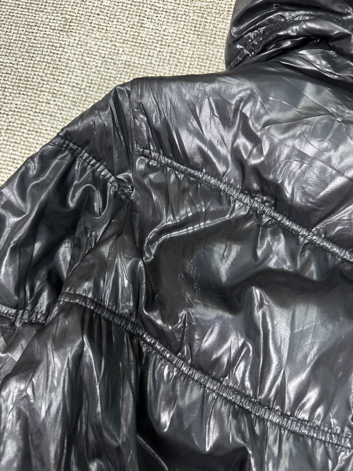 Le Grande Bleu (L.G.B.) Pendora Faux Fur Wax Puffer LGB Style Jacket Z254 Size US L / EU 52-54 / 3 - 6 Thumbnail