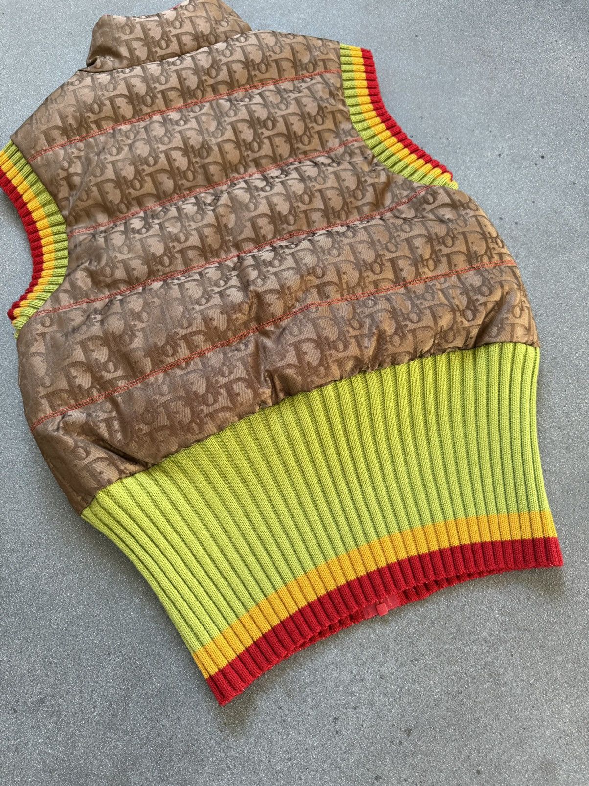 Dior Dior by Galliano Fall 2004 Rasta Diorissimo Logo Puffer Vest Size M / US 6-8 / IT 42-44 - 7 Thumbnail
