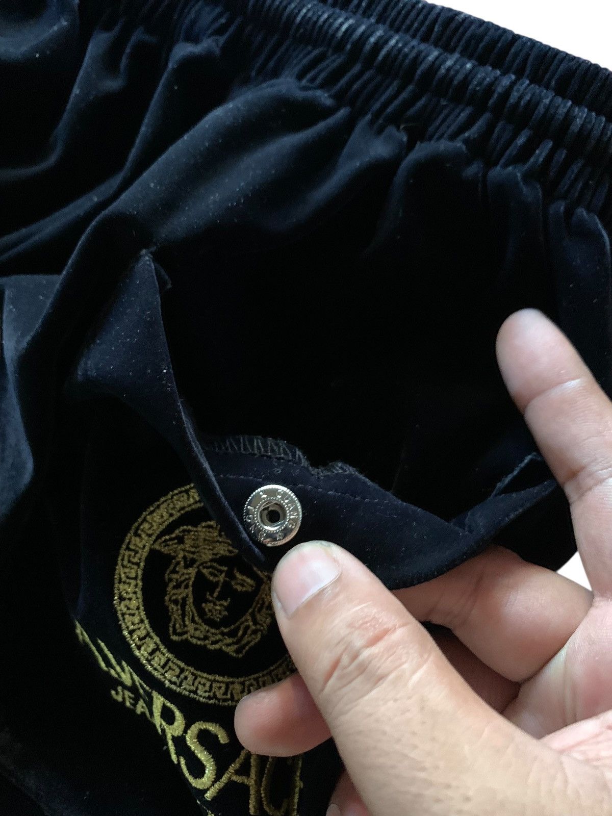 Vintage Vintage A.Versace balloon baggy velvet sweat pants Size US 30 / EU 46 - 5 Thumbnail