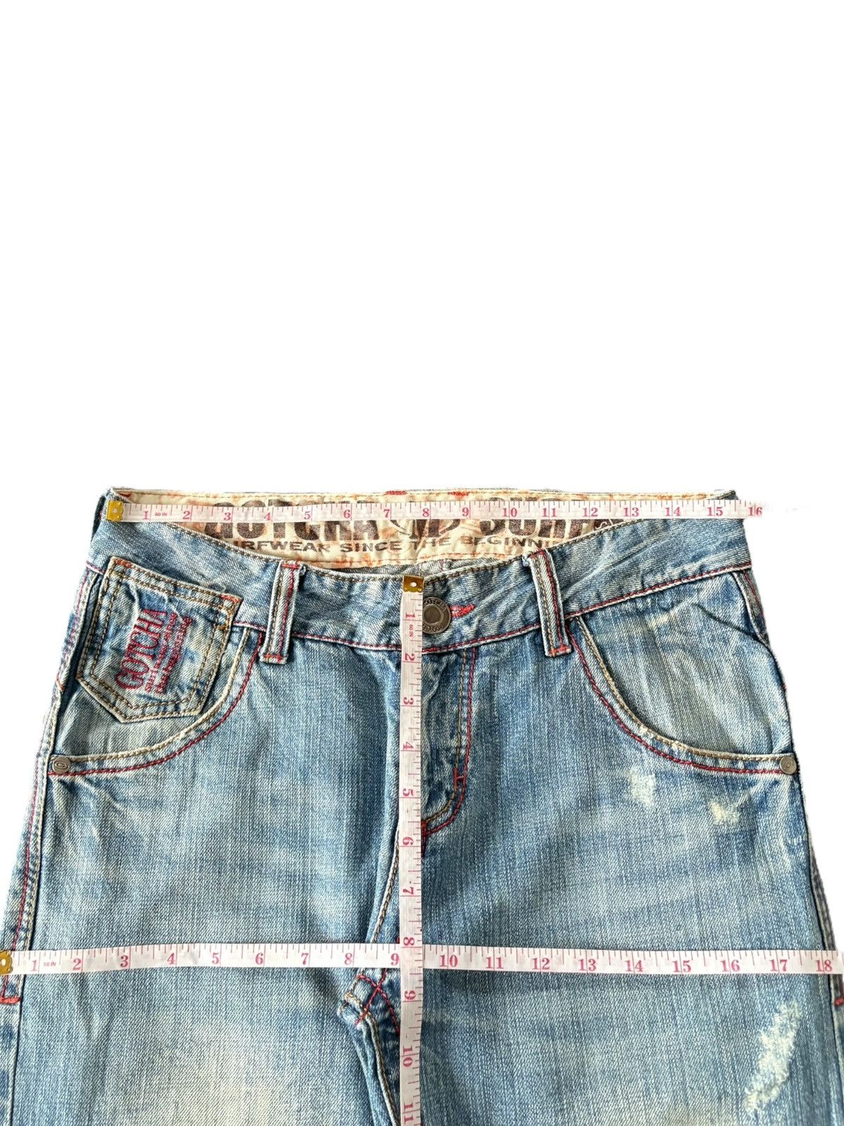 Gotcha Vintage Japanese Gotcha Printed Distressed Baggy Jeans Size US 31 - 6 Thumbnail