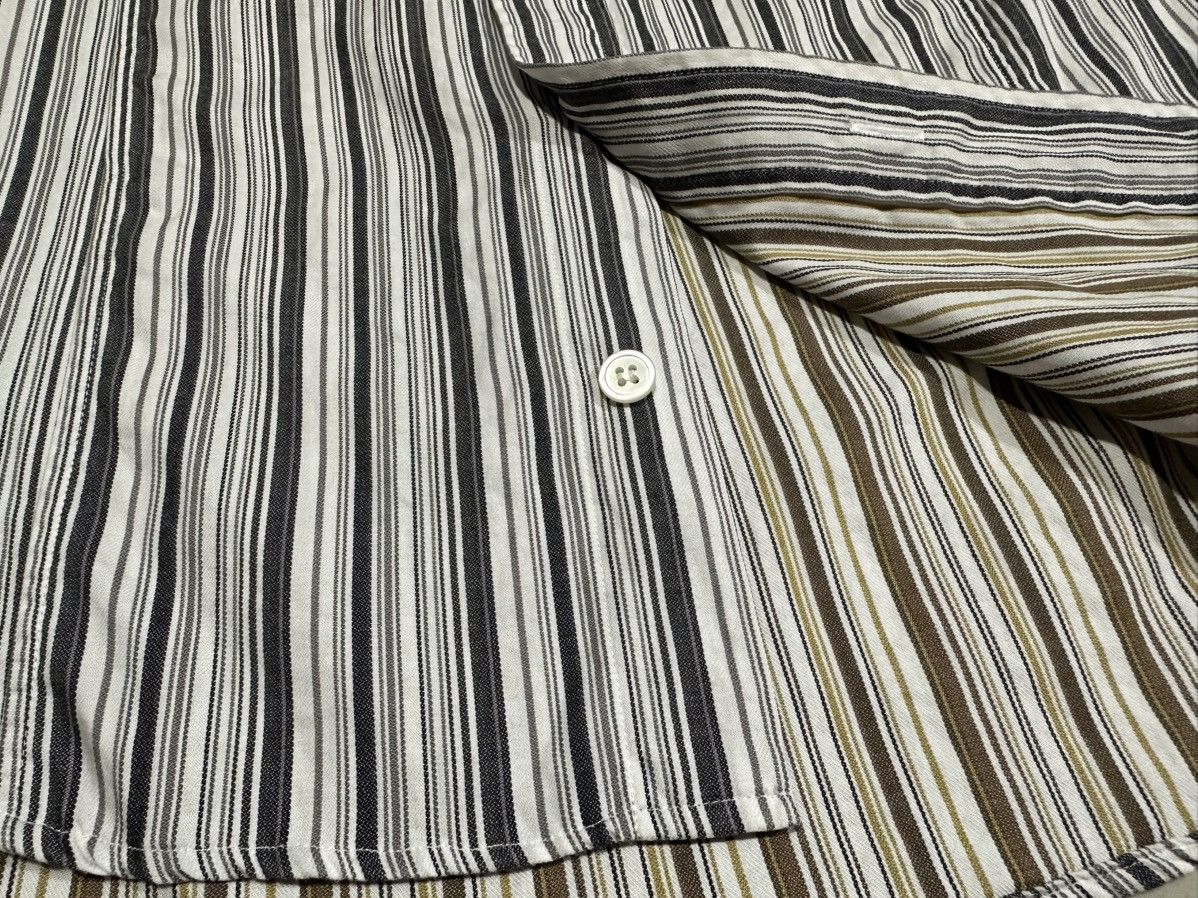 Issey Miyake × Japanese Brand × Tete Homme 🔥Vintage Tete Homme By Issey Miyake Striped Shirt Size US M / EU 48-50 / 2 - 9 Thumbnail