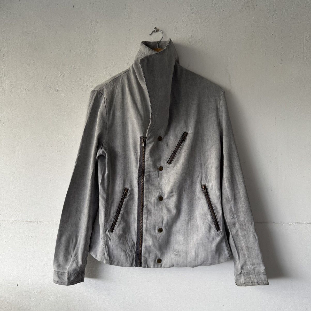 2000s japanese asymmetrical Bono Ifsix rick biker jacket