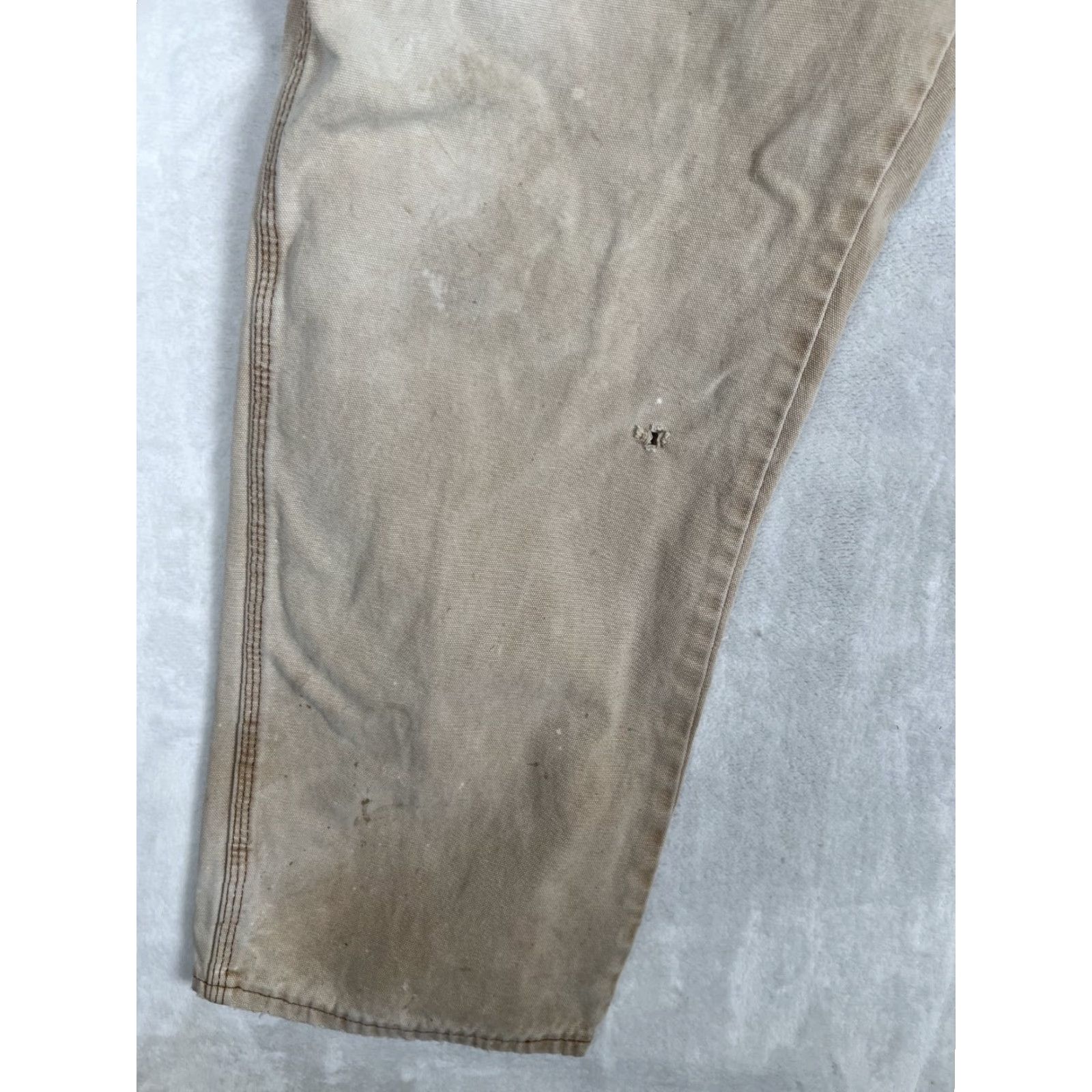 Dickies VINTAGE Dickies Pants Carpenter 40x30 Men Regular Straight Brown 90s Grunge Workwear Stained Sun Fade 874 Size US 40 / EU 56 - 3 Thumbnail