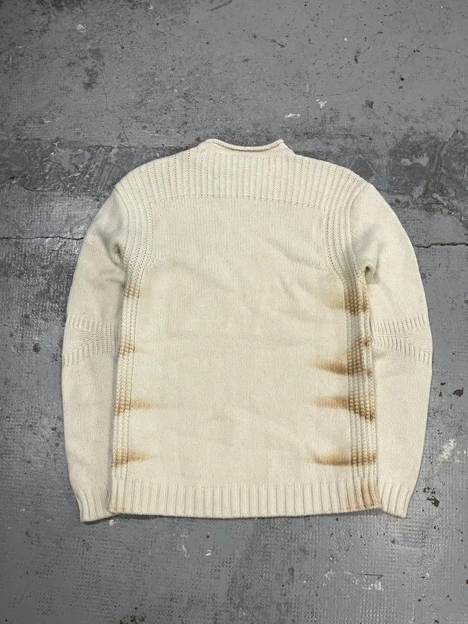 Just Cavalli 2000s Cavalli Cream Faded Wool Sweater Size US M / EU 48-50 / 2 - 7 Thumbnail