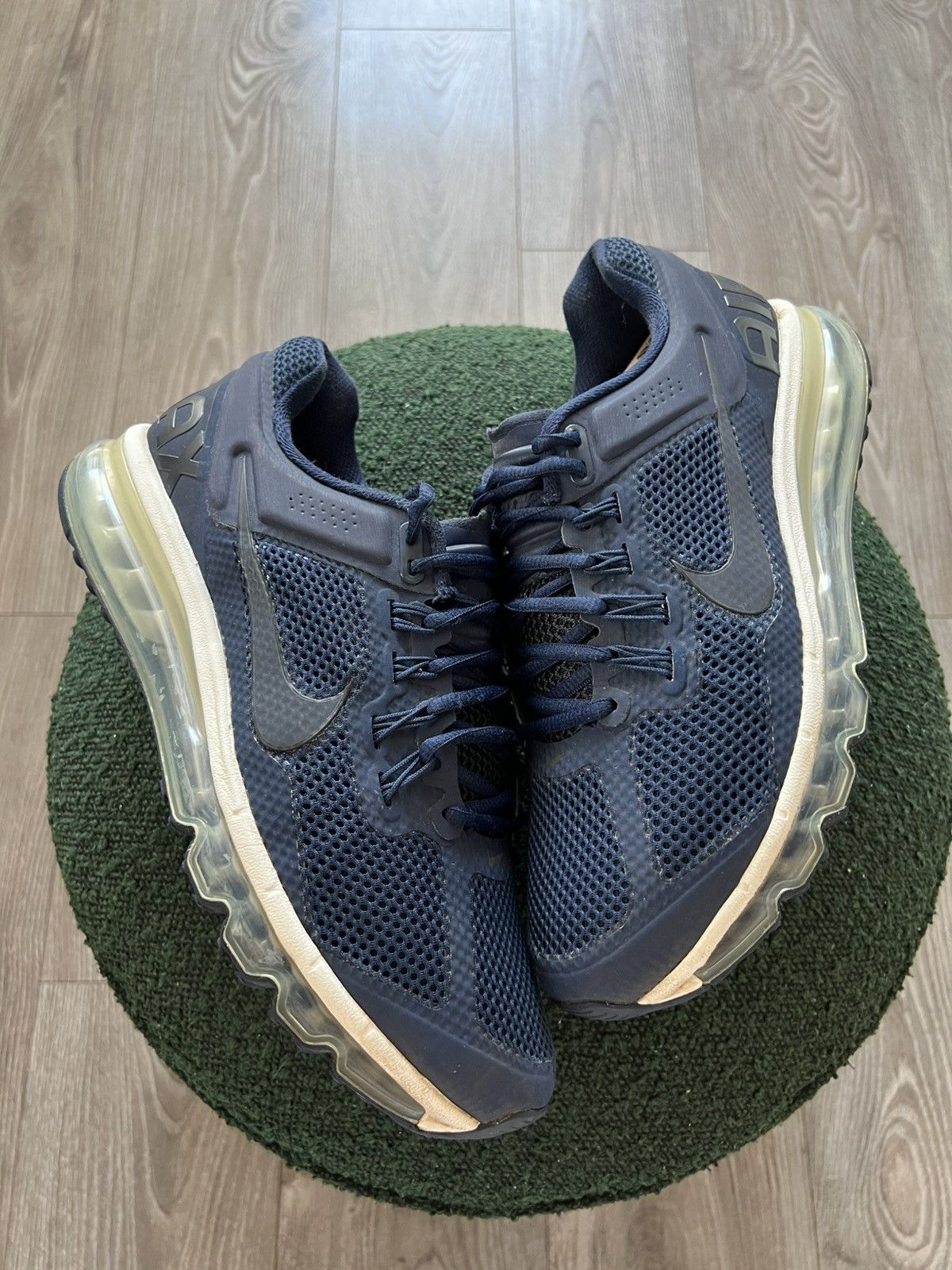 Nike ‼️Vintage Nike Air Max Waffle Skin 2013 Deep Blue Sneakers‼️ Size US 10 / EU 43 - 4 Thumbnail