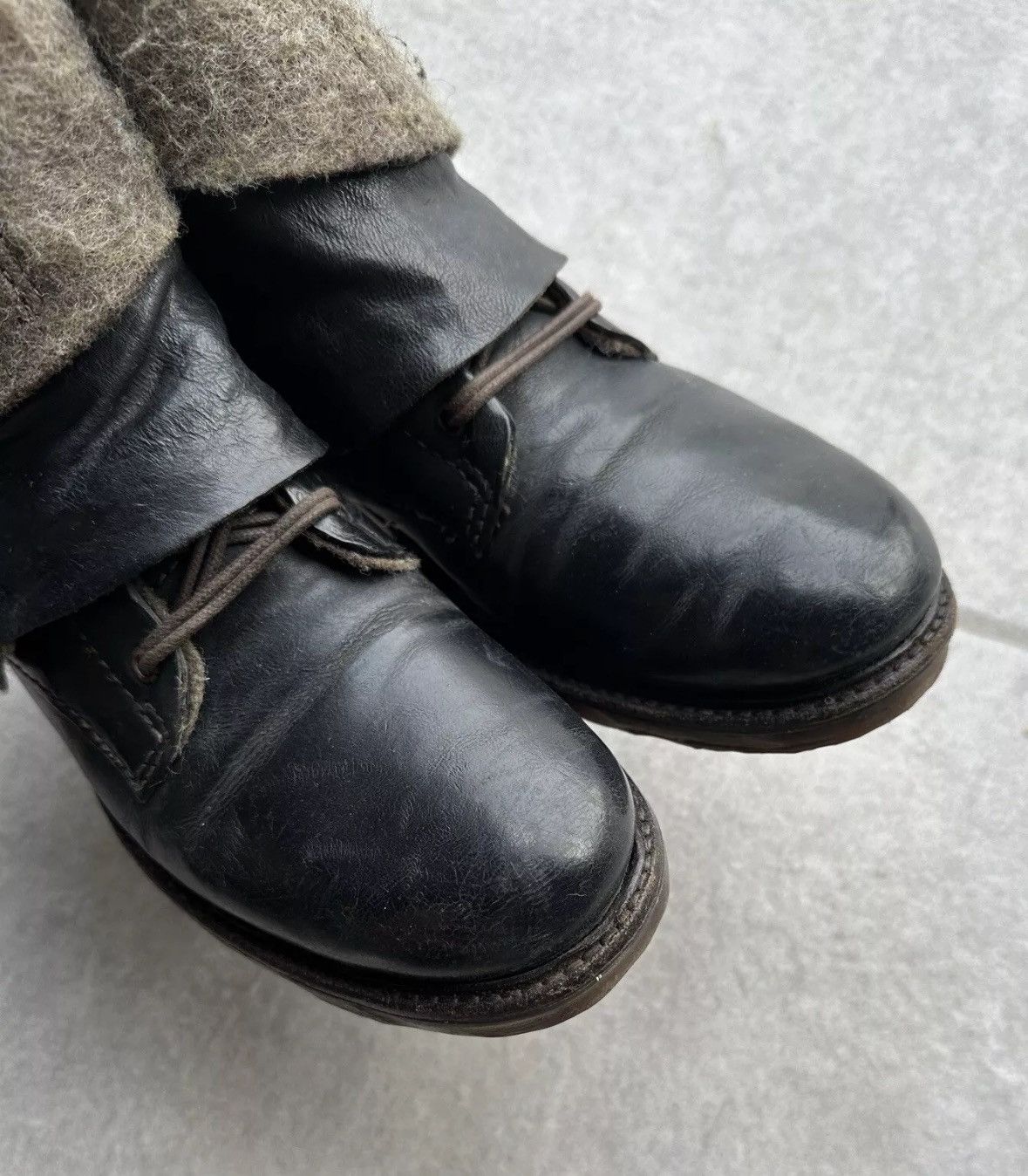 A.S.98 A.S.98 Airstep Womens Leather Wool Stripe Ankle Boots Gothic Size US 9 / IT 39 - 8 Thumbnail