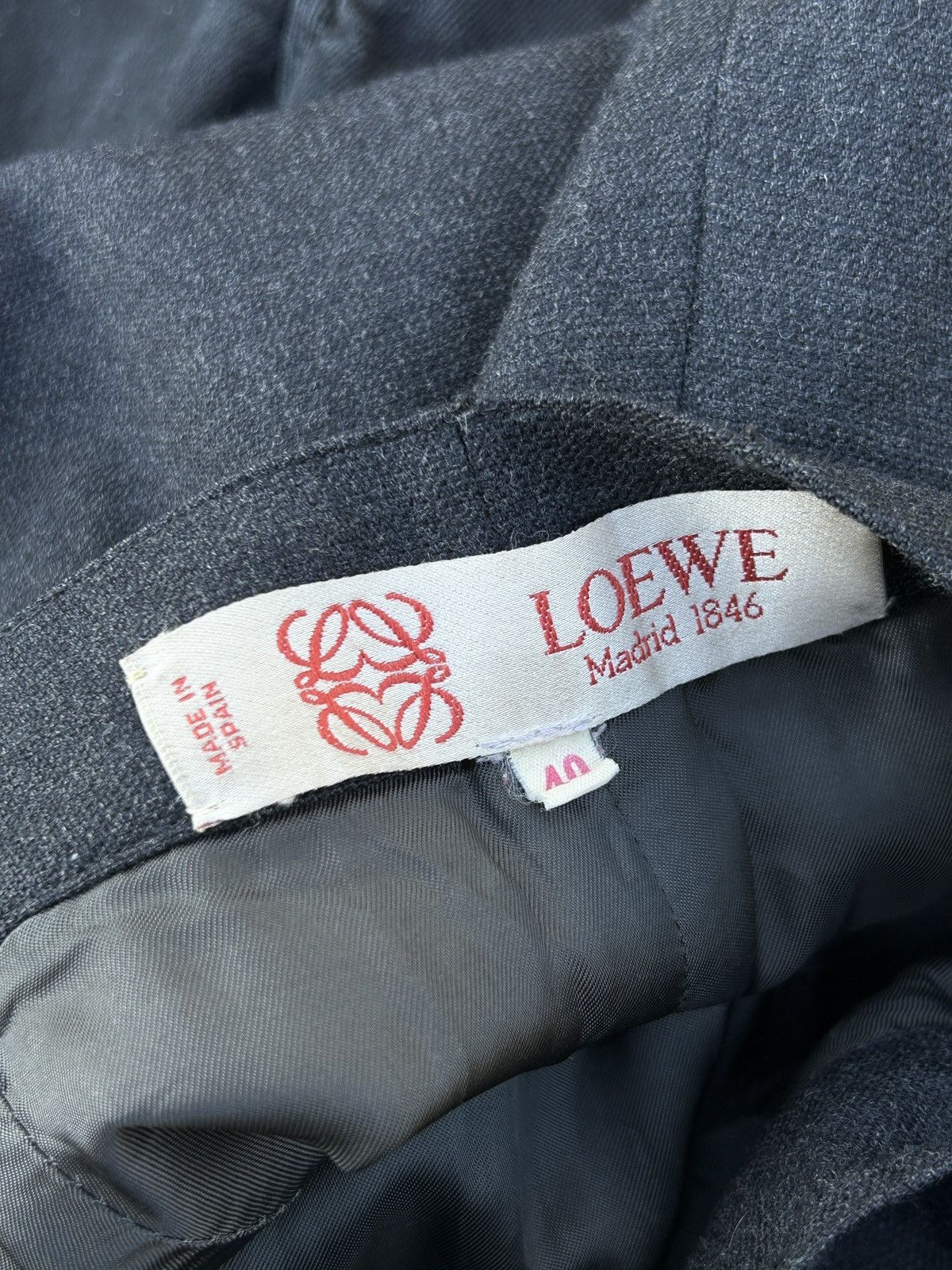 Loewe 80s Vintage Loewe Madrid 1986 Wool Casual Trousers Pants 40 Size 27" / US 4 / IT 40 - 9 Thumbnail