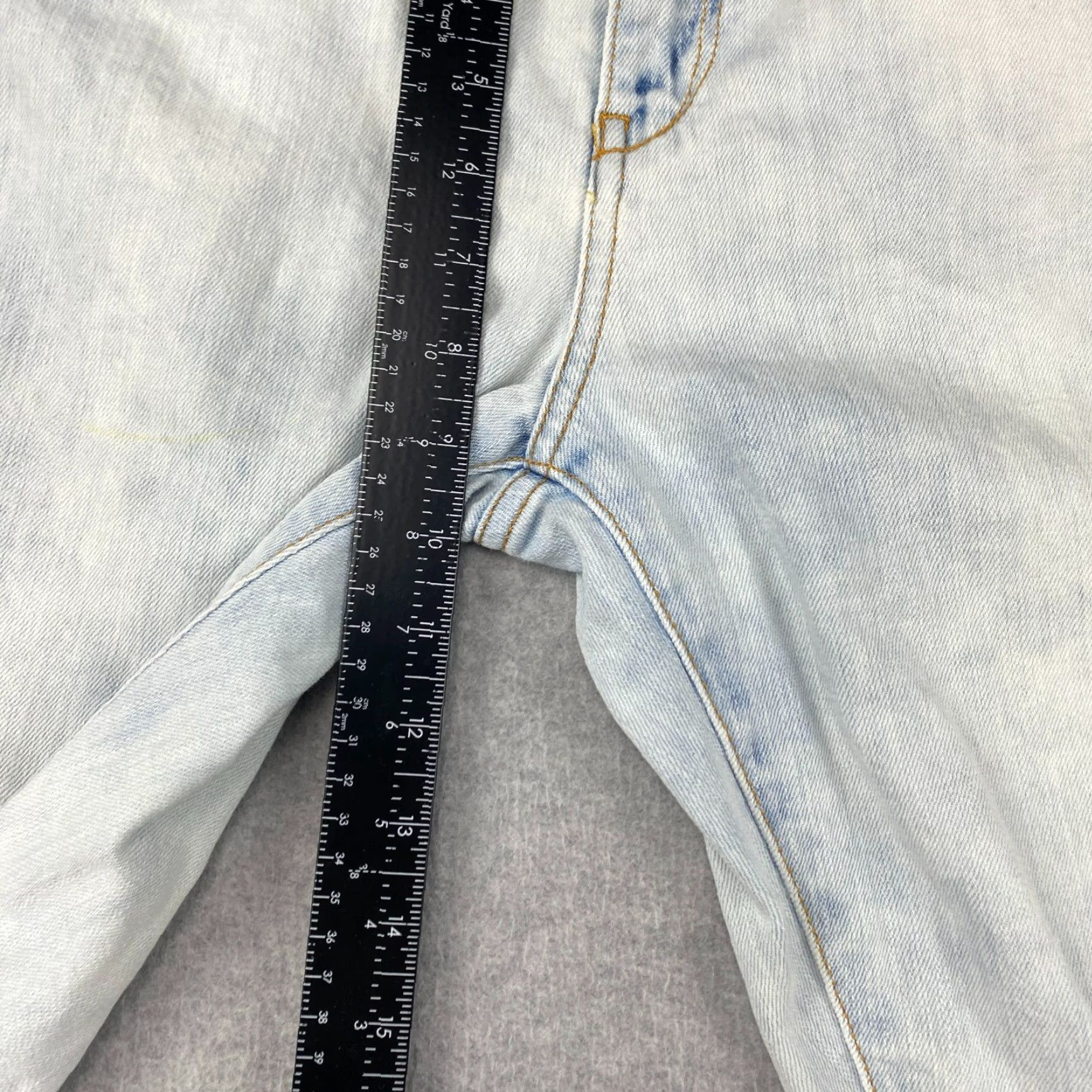 Vintage VINTAGE Pilcro and the Letterpress Hyphen Jeans Womens 29 Blue Acid Wash Distress Denim Size 29" - 7 Thumbnail
