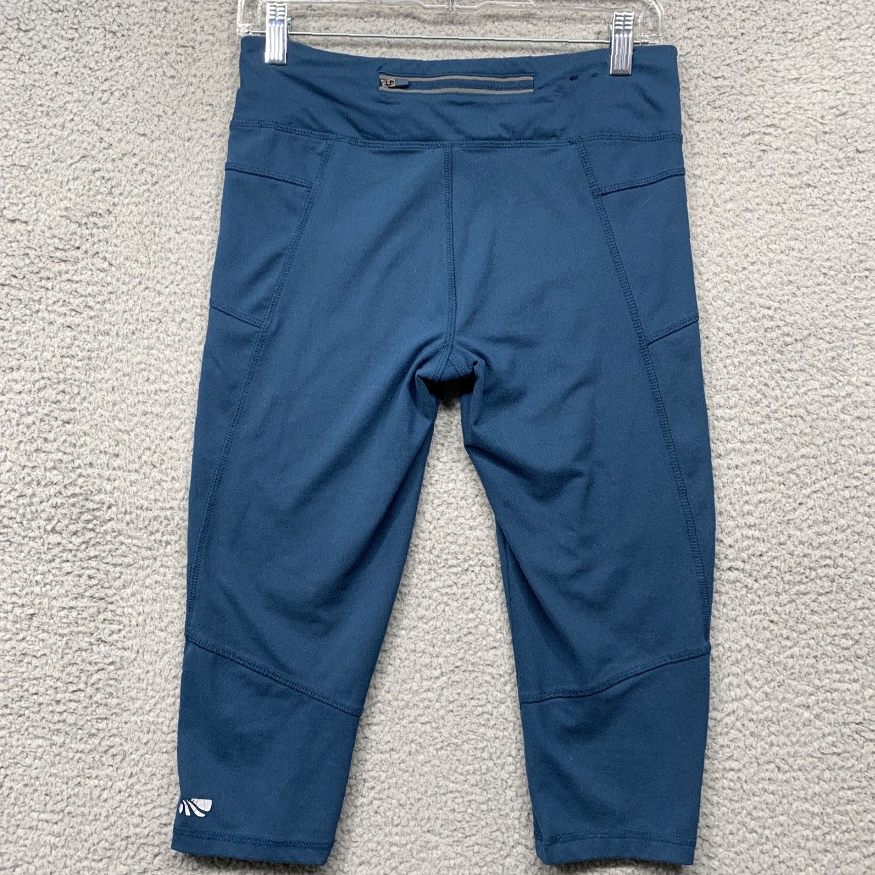 Vintage Marika Tek Athletic Leggings Sz 8-10 Capri Turquoise Exercise Yoga Waist Pocket Size 32" / US 10 / IT 46 - 4 Thumbnail